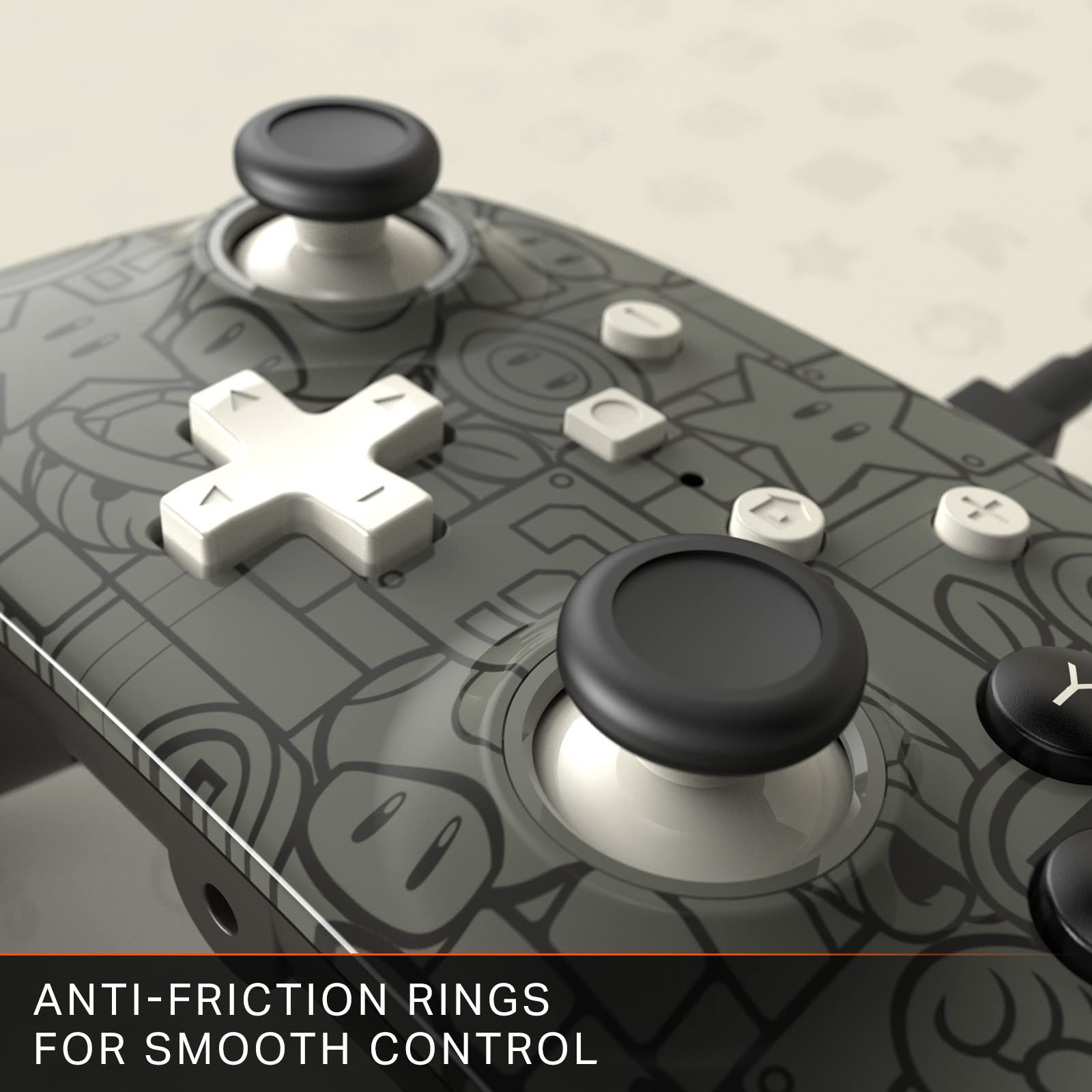 PowerA Enhanced Wired Controller for Nintendo Switch, Switch OLED & Switch Lite - Officially Licensed Mario Edition - Perfect for Gaming, Multiplayer & Family Entertainment