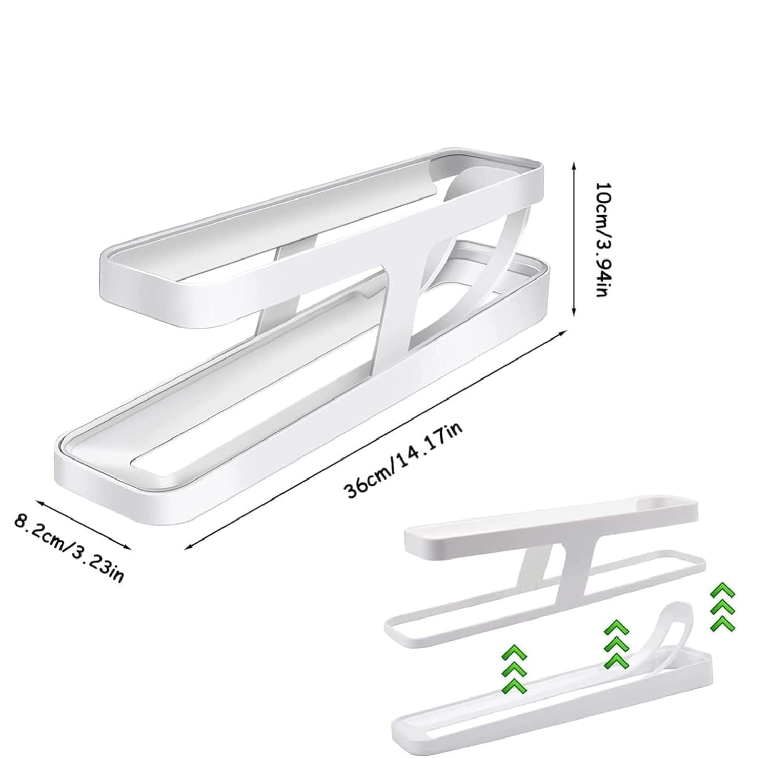 SHOPOLIFE Refrigerator Egg Holder - Automatic Rolling Egg Dispenser, Space-Saving Egg Storage Container Organizer for Kitchen Cabinet (1 Pack) - Perfect for Fresh Egg Storage & Easy Access in Refrigerator