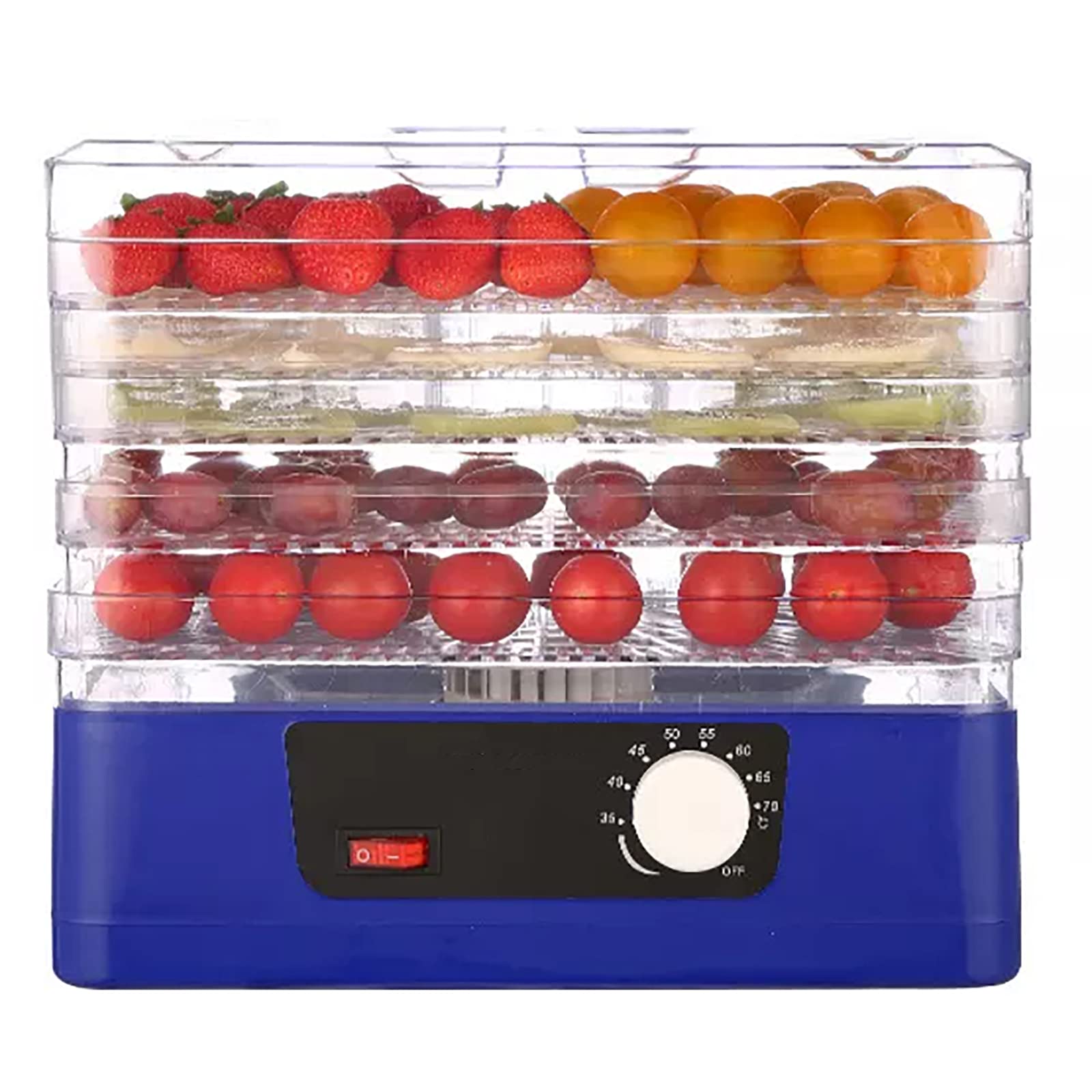JinKeHong 5-Tray Digital Food Dehydrator with Timer & Temperature Control - 350W Countertop Drying Machine for Fruits, Vegetables, Herbs - Perfect for Making Healthy DIY Snacks, Jerky, and Dried Foods at Home