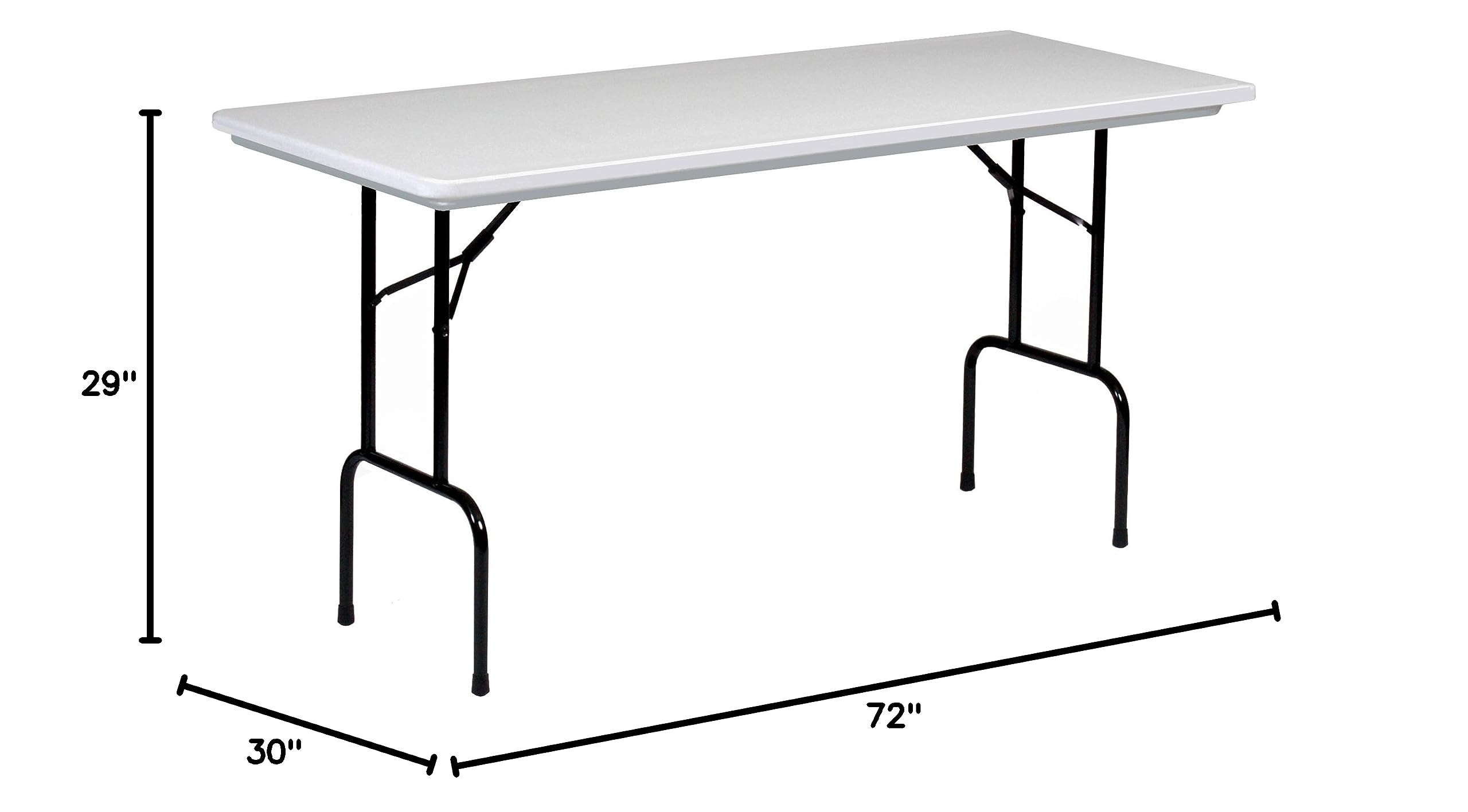 Correll RS3072 Heavy Duty Blow Molded Plastic Folding Table - 30