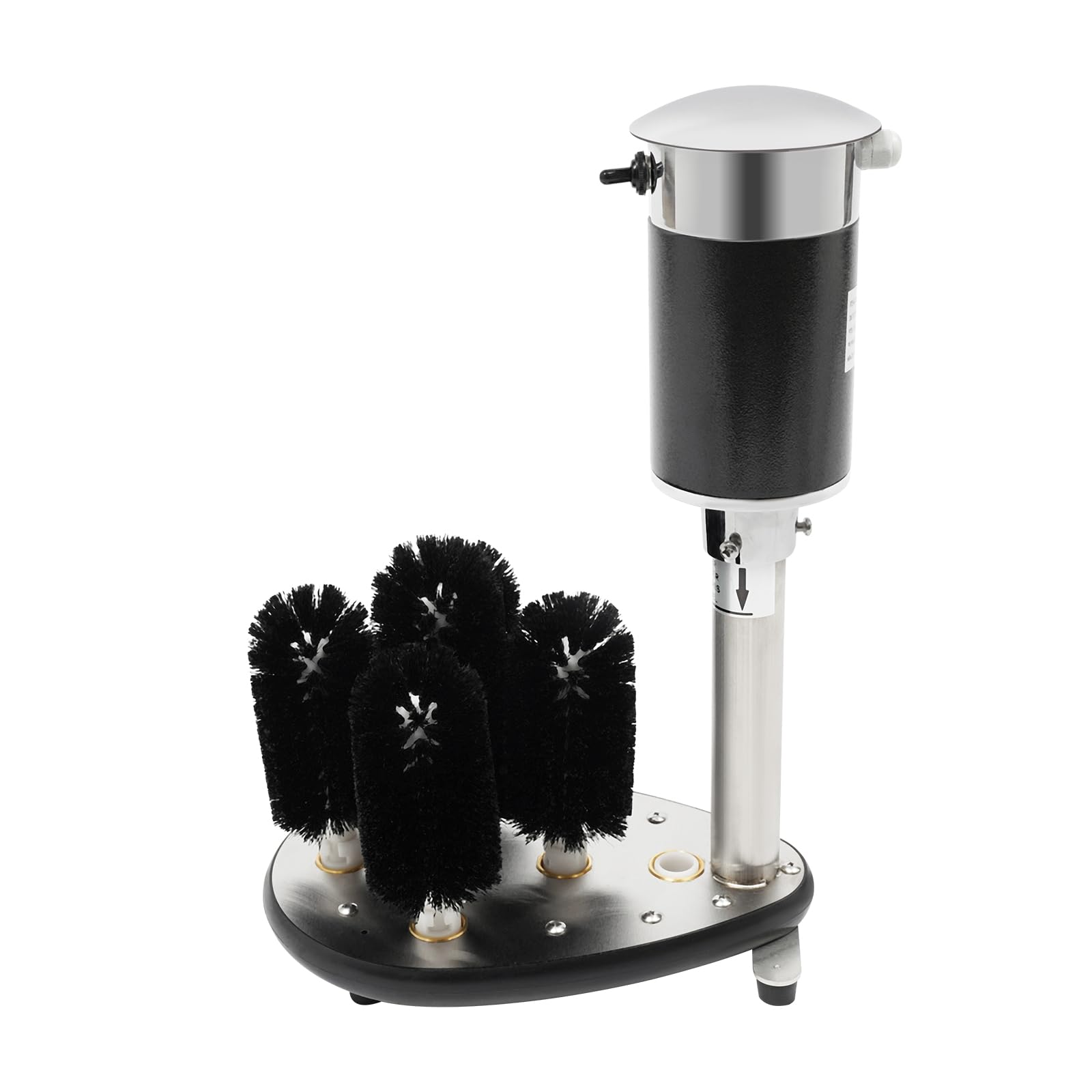 Commercial Electric Glass Washer Machine - 250W High-Speed Wine Glass & Bottle Cleaner with 5 Cup Brushes, 1200 Cups/Hour for Bars, Restaurants, Hotels, Wineries - Perfect for Fast, Hygienic Glassware Cleaning in High-Volume Settings