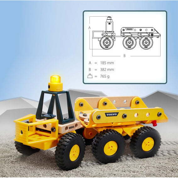 Brio Volvo Hauler Toy Truck - Durable Die-Cast Construction Vehicle for Kids & Collectors - Perfect for Playtime, Construction-Themed Parties & Display Collections
