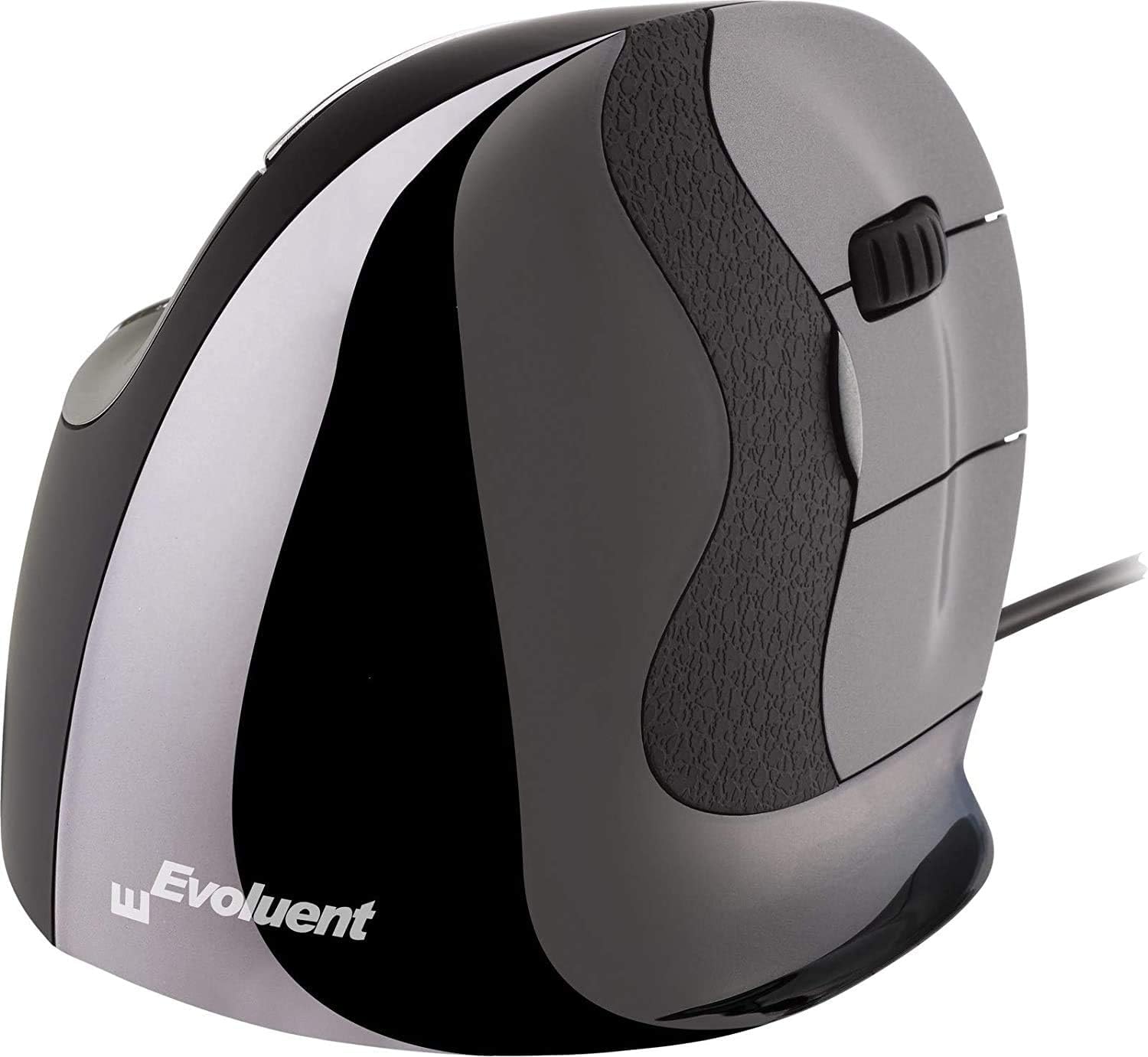 Evoluent VerticalMouse D Medium (VMDM) - Ergonomic Wired Computer Mouse for PC & Laptop, Right-Handed Design with Included Microfiber Cleaning Cloth | Perfect for Office Work, Gaming & Reducing Wrist Pain
