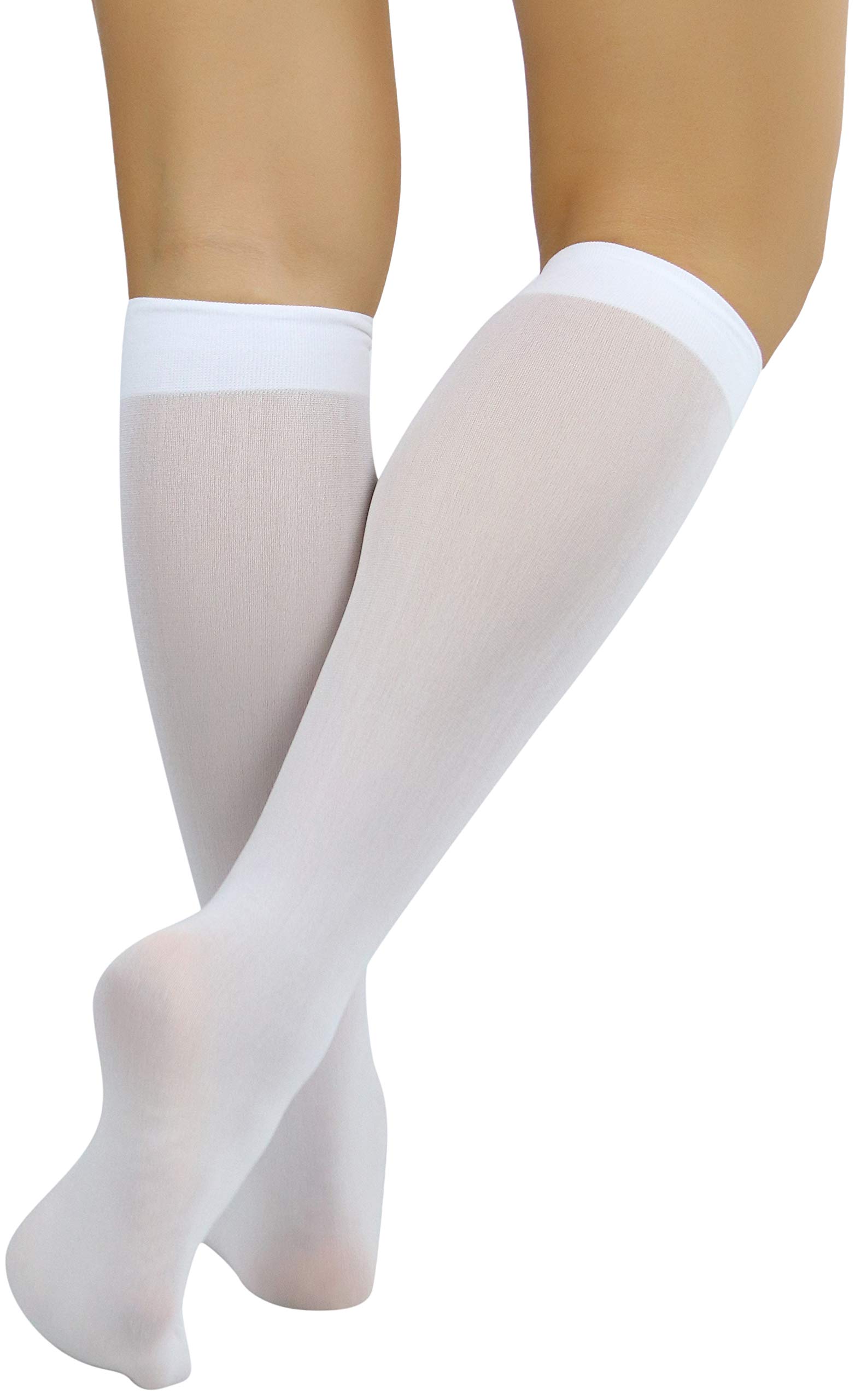 ToBeInStyle Women's Fashion Opaque Knee High Socks - Nylon Stretchable Boot Socks for Winter, Fall & Work - Perfect for Boots, Office & Casual Outfits