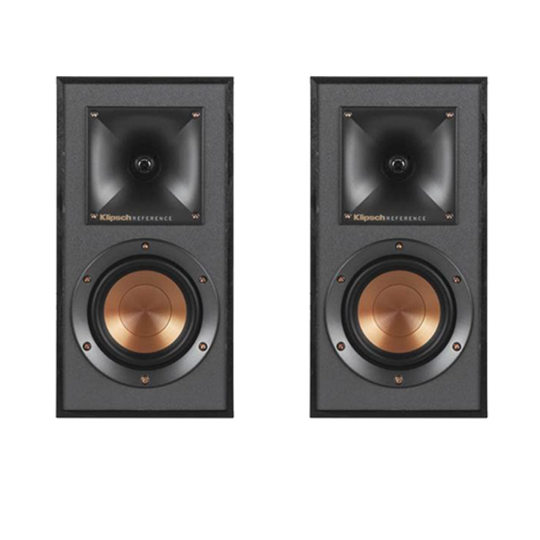 Klipsch R-41M Powerful Bookshelf Speakers - High-Performance Bass Reflex Design - Premium Black Finish (Pair) - Perfect for Home Theater, Music Listening & Gaming Setup