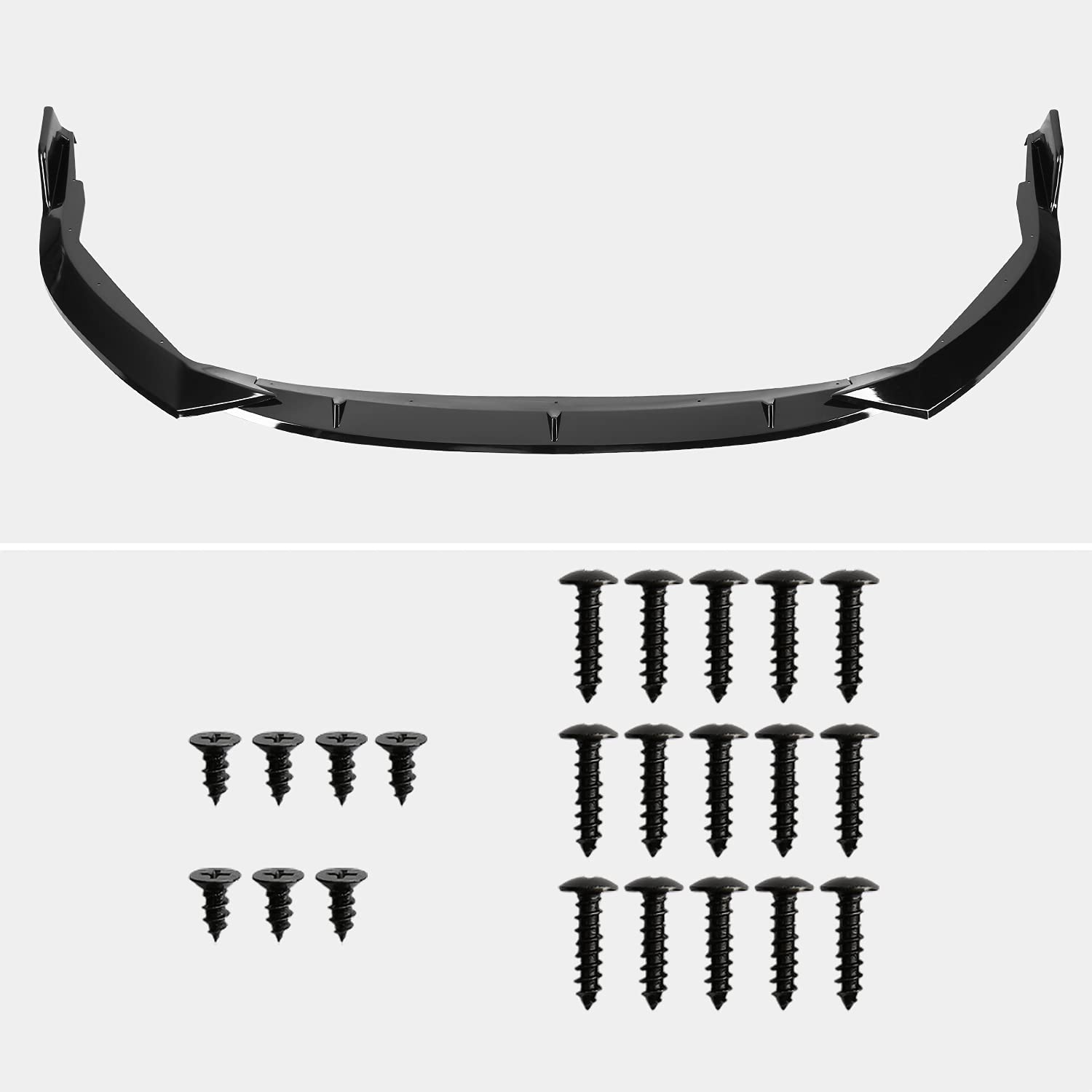 2019-2020 Toyota Corolla Sedan Front Lip Spoiler - 3 Piece Set (Fits All Sedan Models, Not for Hatchback) - Enhance Style & Aerodynamics for Street & Show Cars