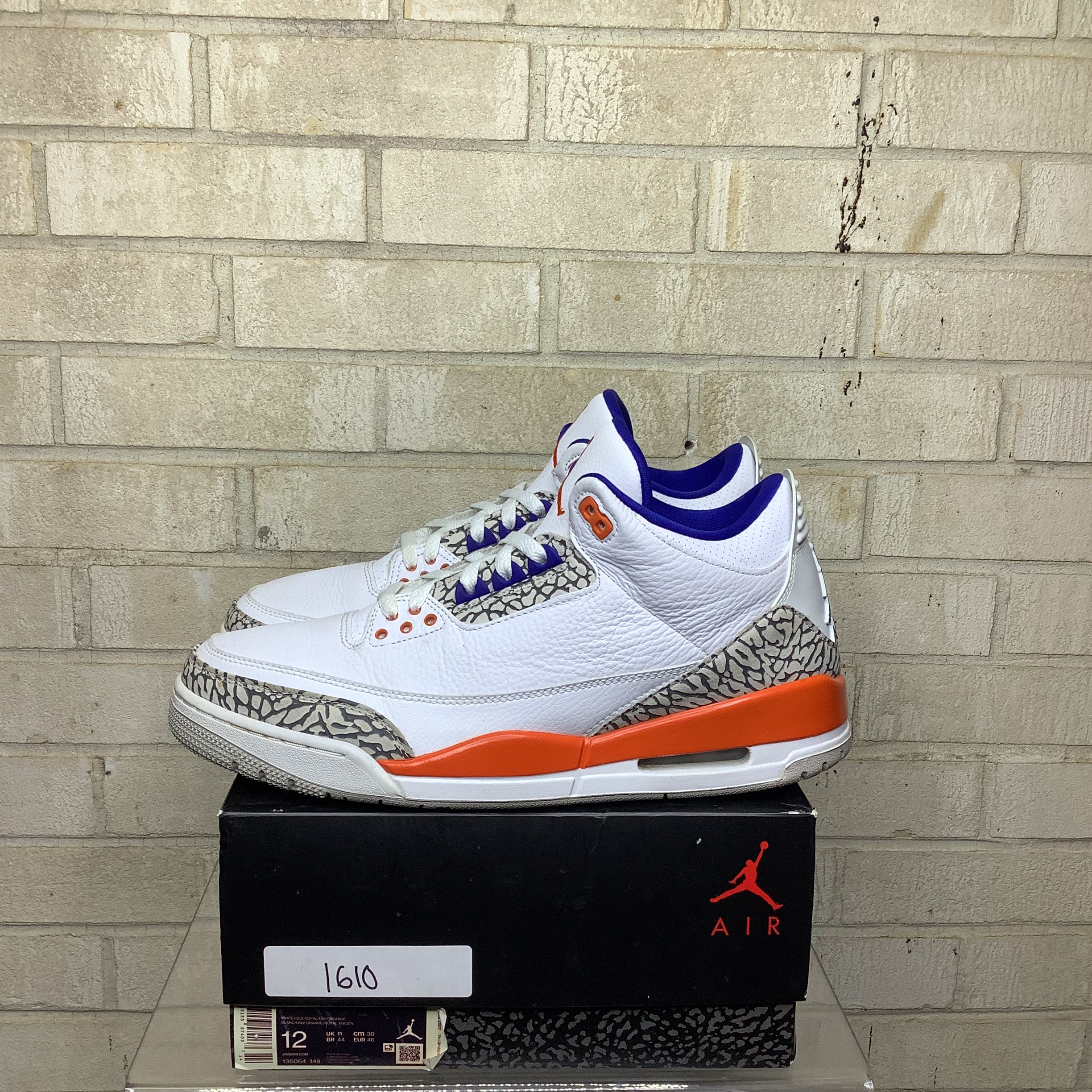AIR JORDAN 3 KNICKS Men's Basketball Shoes Size 12 - Retro Sneakers for Sports & Streetwear (Style Code: 136064-148) | Perfect for Basketball Games, Gym Workouts and Casual Fashion