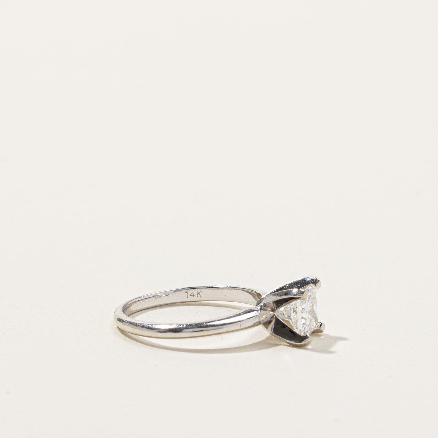 Solitaire Princess Diamond Engagement Ring - 0.75ct SI2/I1 H/I Color | Size 3.75 | Wedding Proposal, Anniversary Gift, Bridal Jewelry