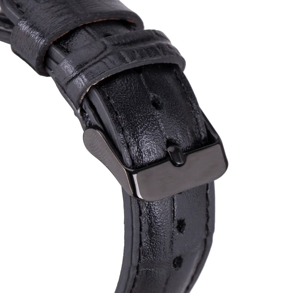 Premium Black Crocodile Pattern Leather Apple Watch Band - Stylish & Durable Replacement Strap for Apple Watch Series 1/2/3/4/5/6/7/8/SE - Perfect for Business, Casual & Formal Occasions