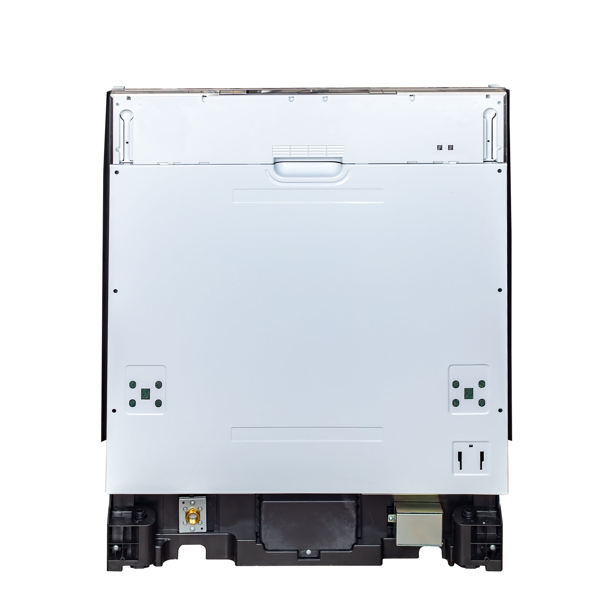 ZLINE 24 Inch Built-In Dishwasher - Matte White Panel, Traditional Handle, Ultra Quiet 52dBa (DW WM 24) | Perfect for Modern Kitchens & Small Spaces