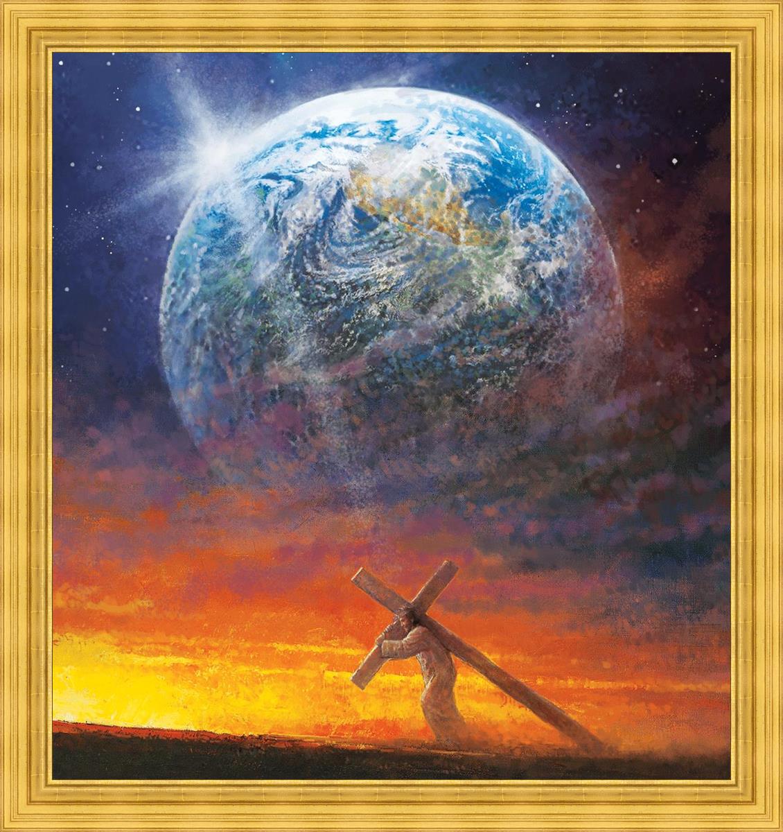 Behold The Lamb of God Large Wall Art - Religious Home Decor for Living Room, Church & Office - Inspirational Christian Canvas Painting
