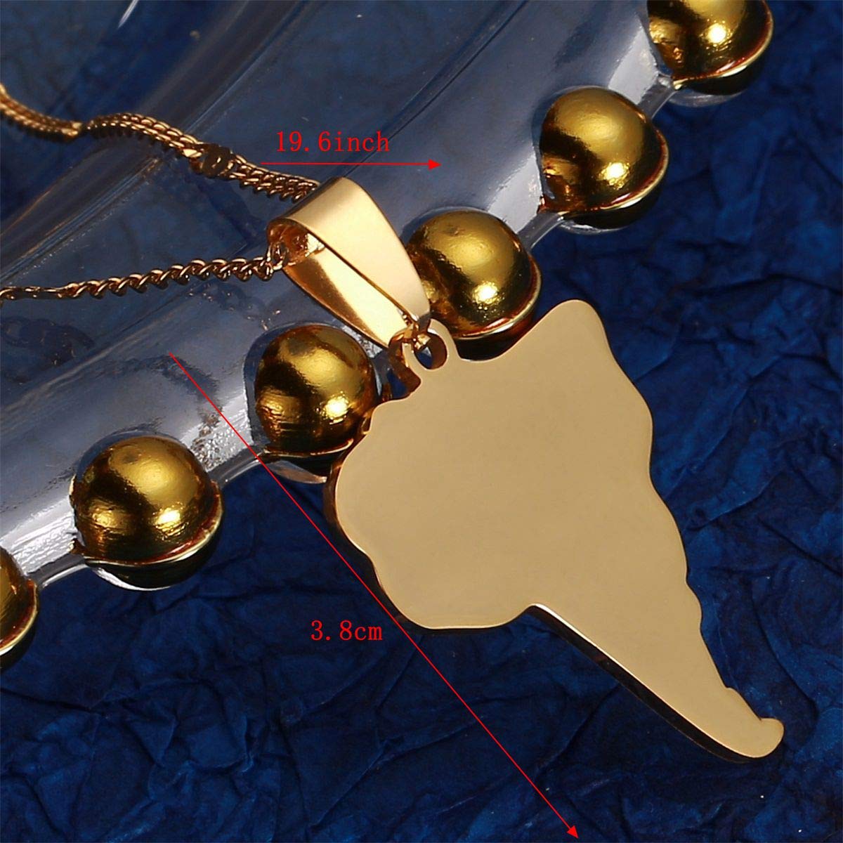 Stainless Steel South America Map Pendant Necklace - Unique Travel Jewelry Gift for Women, Men - Perfect for Travel Lovers, Geography Enthusiasts & Souvenir Collectors