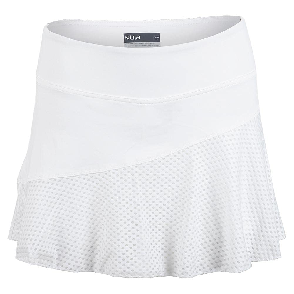 Lija Basic Multi Panel Skirt for Women - White Flowy Midi Skirt | Summer Casual Outfit, Beach Vacation, Office Wear