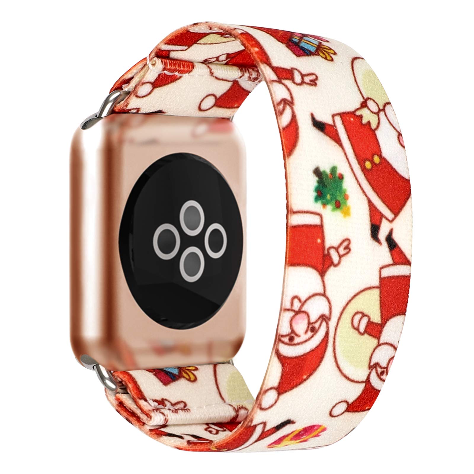 BMBEAR Stretchy Solo Loop Bands for Apple Watch 38mm 40mm 41mm - Braided Elastic Nylon Wristbands Compatible with iWatch Series 7/6/5/4/3/2/1/SE - Comfortable Sport & Casual Wear for Men & Women