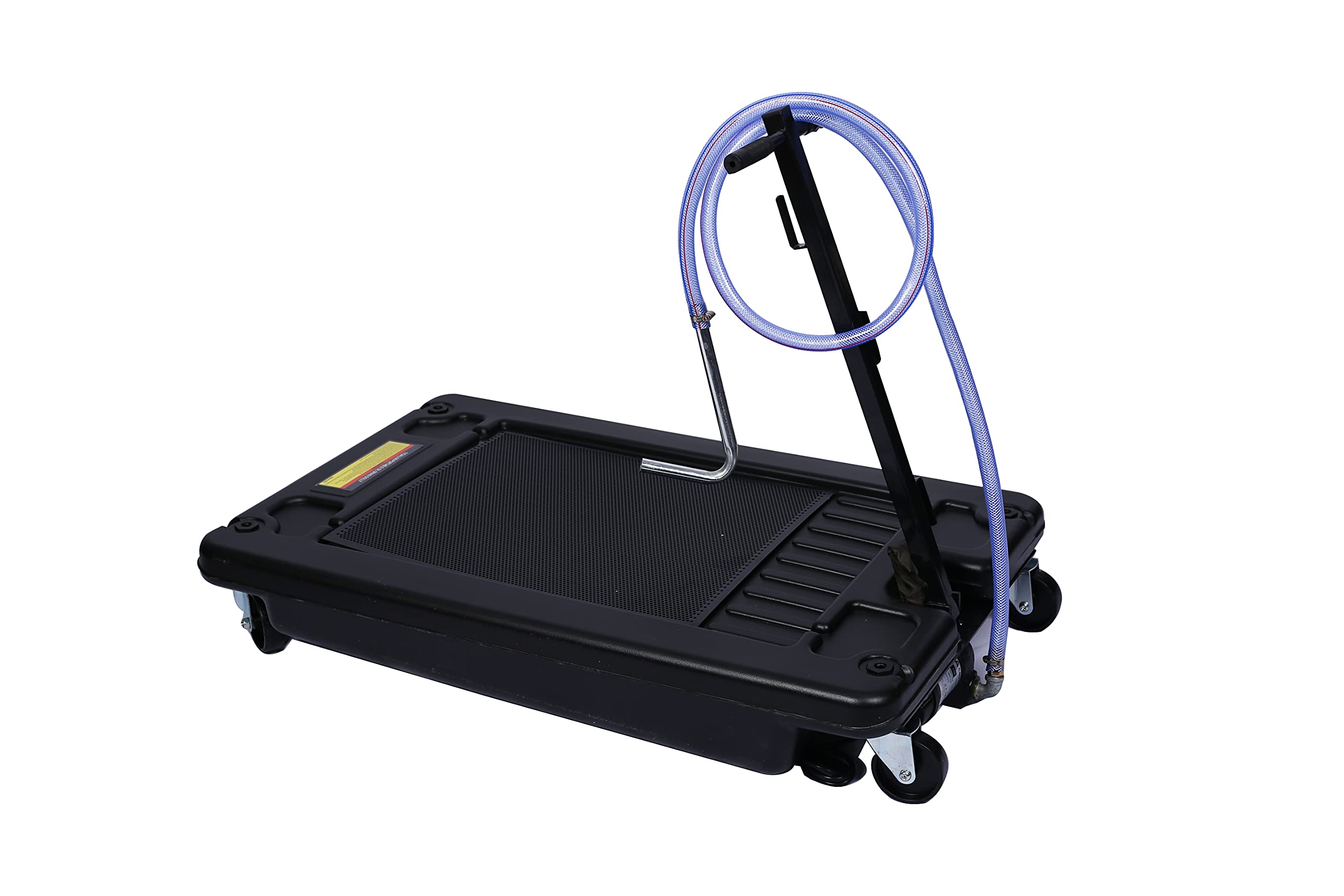 Rophefx 17 Gallon Oil Drain Pan with Electric Pump - Low Profile Oil Change Pan for SUVs, Cars, Trucks - Portable Oil Catch Pan (Black) - Perfect for DIY Oil Changes & Garage Maintenance