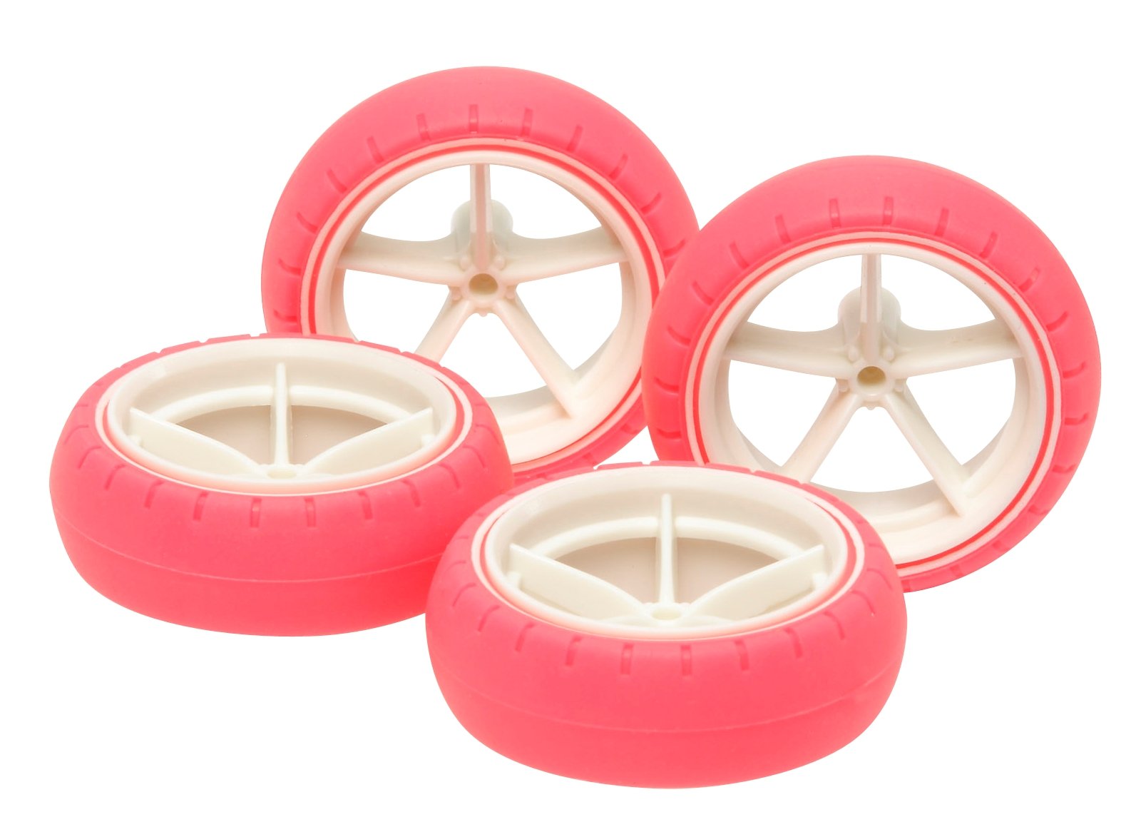 94767 Large Diameter Narrow Fiberglass Wheels with Arched Tires - Perfect for RC Cars, Drones, and DIY Robotics Projects
