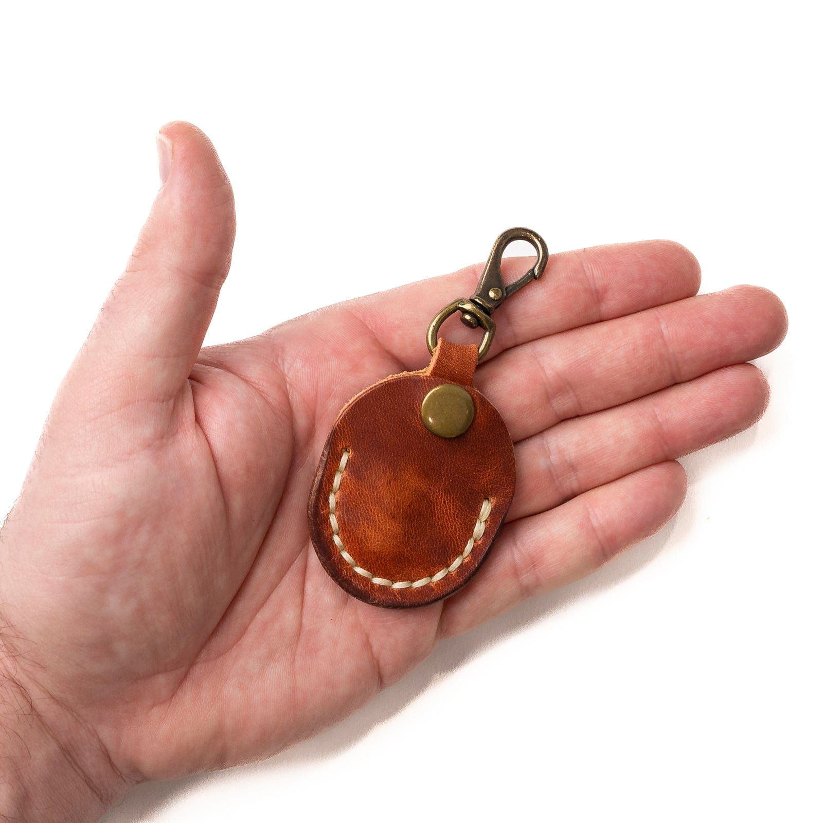 Premium Leather AirTag Case - English Tan | Durable & Stylish Keychain Holder for Apple AirTag | Perfect for Travel, Luggage & Everyday Use