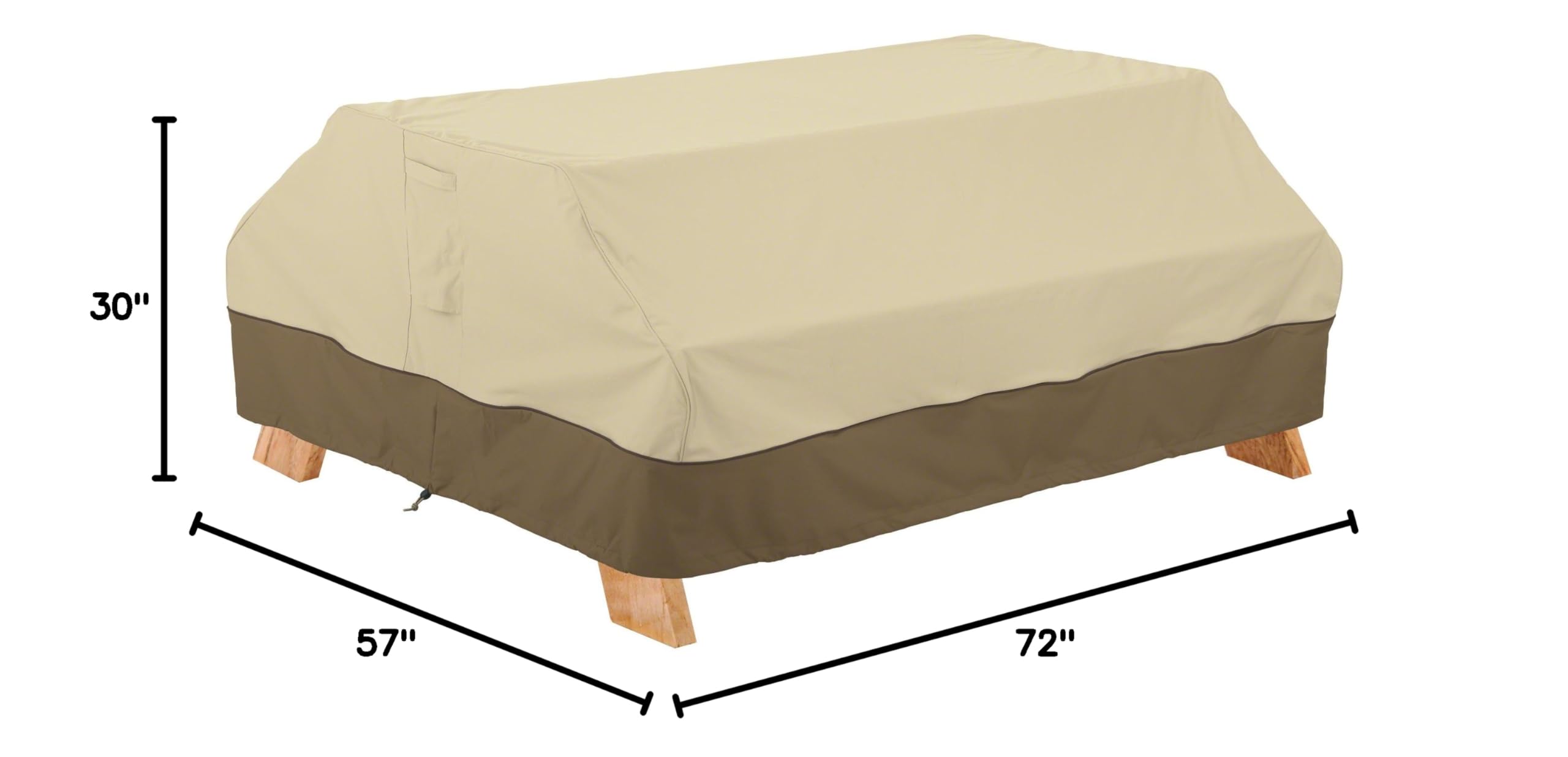 Classic Accessories Veranda Water-Resistant 70 Inch Picnic Table Cover - Outdoor Patio Furniture Protector for Rain, Sun & Snow - Perfect for Backyard, Deck, and Garden Use