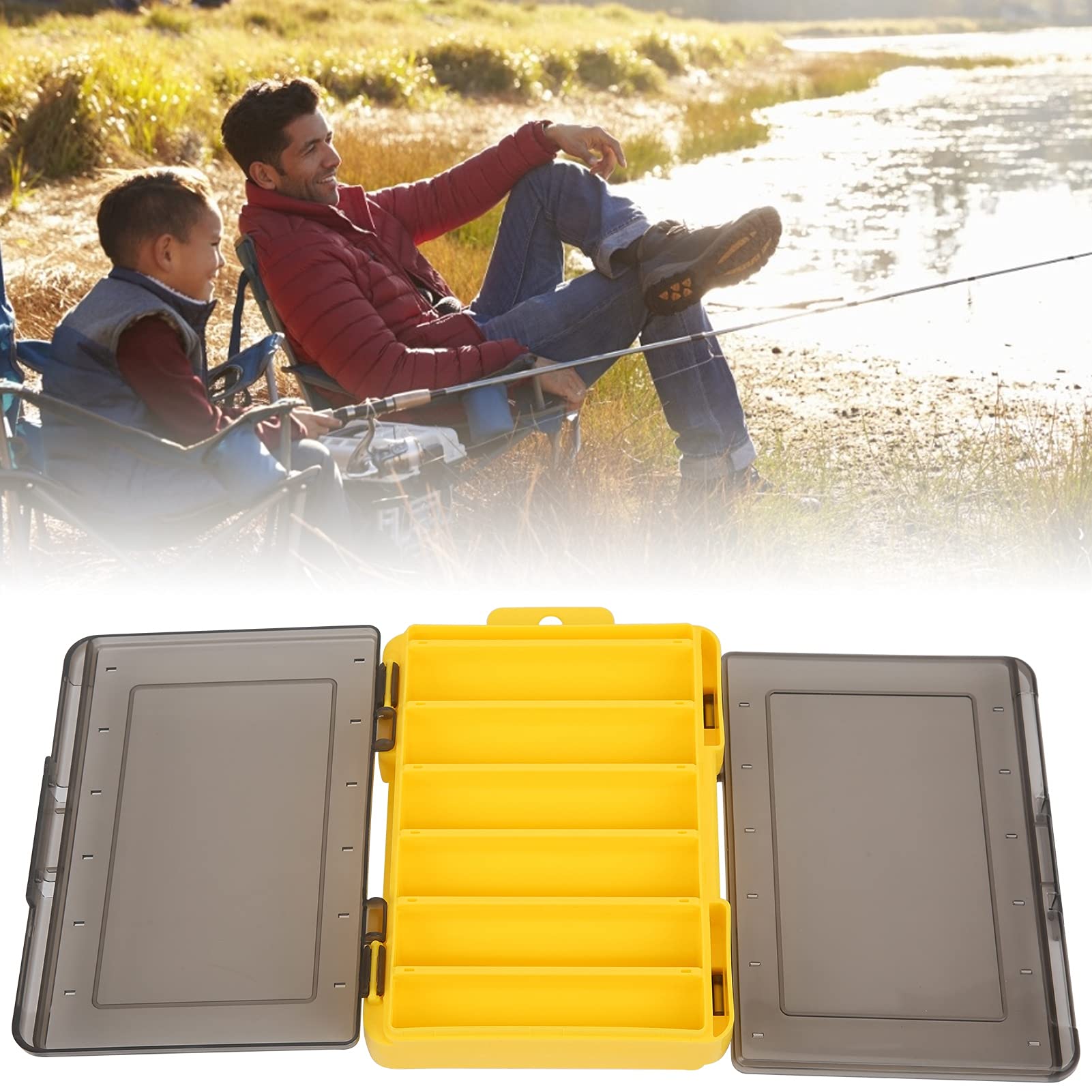 01 Fishing Lure Container - Waterproof Tackle Storage Box for Saltwater & Freshwater Fishing - Organize Hooks, Baits & Fishing Gear - Perfect for Boat, Shore & Ice Fishing Trips
