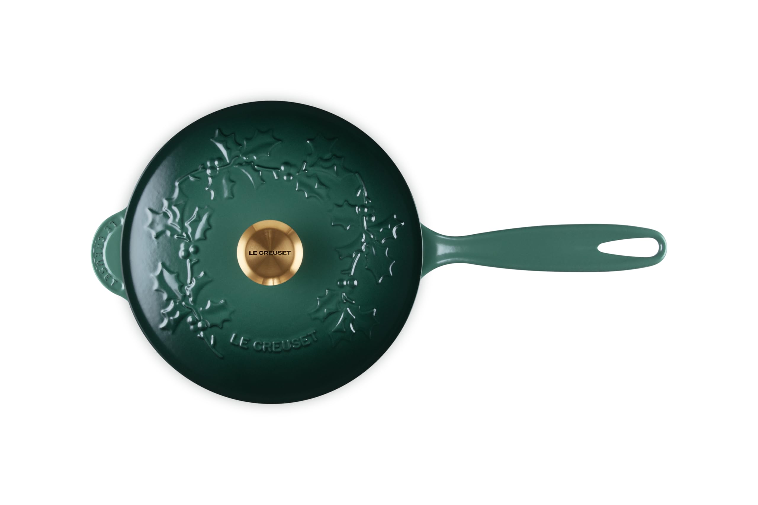 Le Creuset Enameled Cast Iron Saucier Pot 2.25 Quart - Artichaut Green with Gold Knob, Holly Collection | Perfect for Sauces, Stews & Slow Cooking