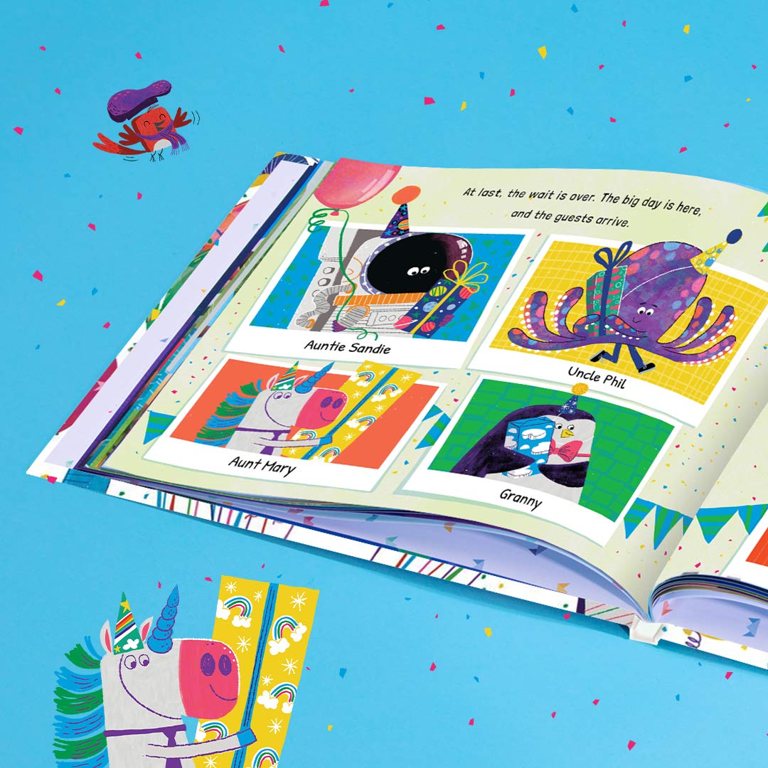 Personalized Kids' Birthday Book - Happy Bonkers Birthday | Custom Name Hardcover Children's Book | Wonderbly | Perfect Gift for Boys & Girls Age 3-8 | Birthday Party Favors & Keepsake Memory