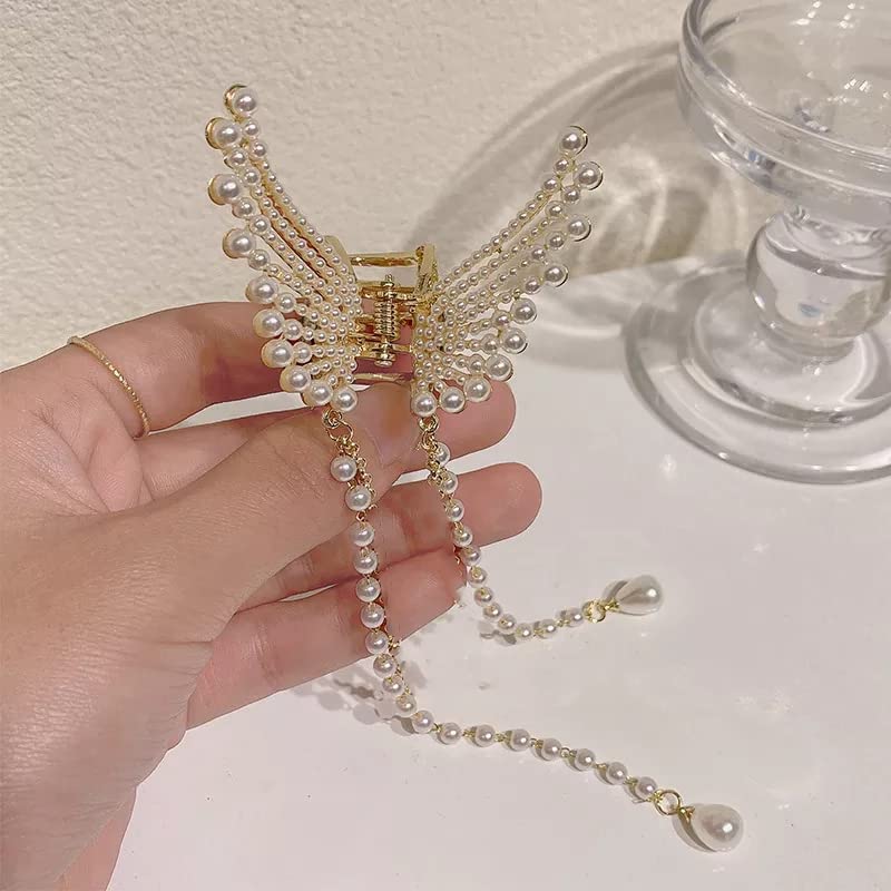 SIYAA Butterfly Hair Clip for Women - Elegant Metal Flower Hair Claw, Cute Wedding Hair Accessory, Secure Hair Clutch for Long & Short Hair - Perfect for Parties, Weddings & Everyday Styling