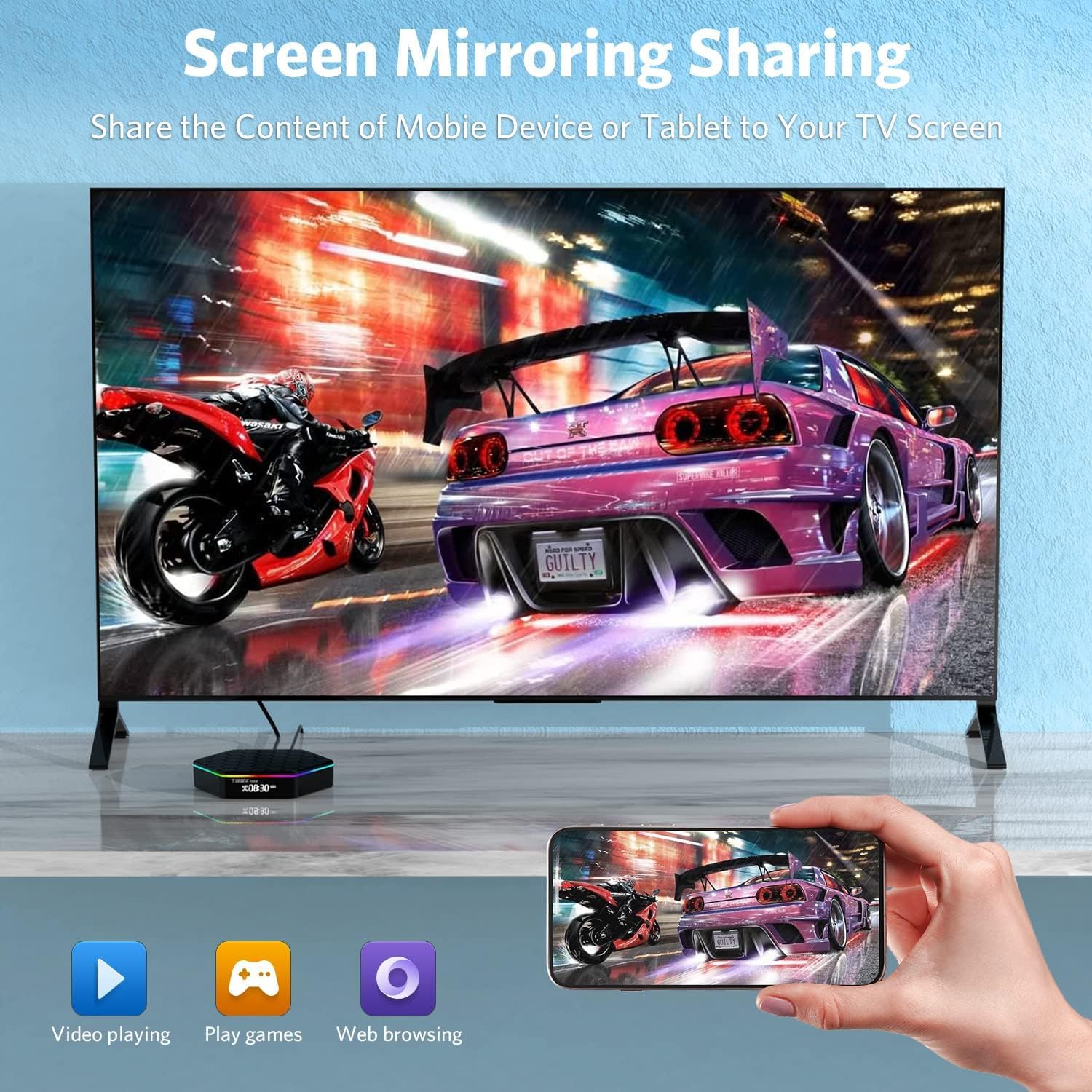 Allwinner H618 Android 12.0 TV Box - 4GB RAM 64GB ROM Smart Streaming Media Player with 6K HD/H.265, Dual-Band WiFi, BT 5.0 & Ethernet - Perfect for Netflix, YouTube & Home Entertainment