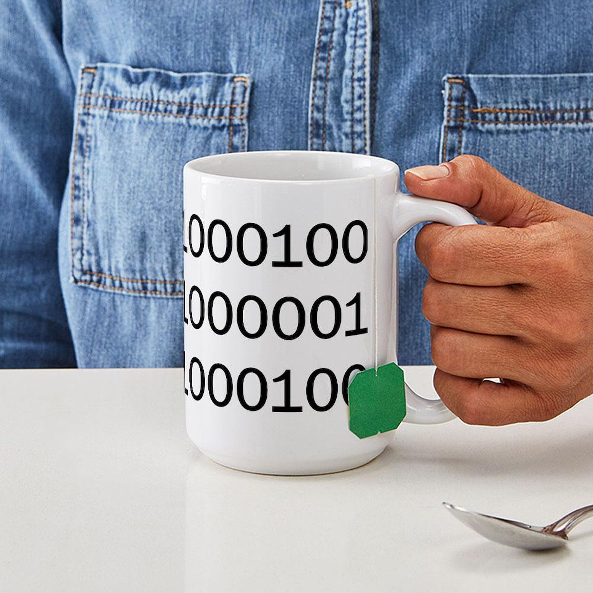 Dad Binary Code 15 oz (444 ml) Ceramic Coffee Mug - Perfect Gift for Tech-Savvy Fathers, Programmers & IT Professionals - Ideal for Office, Home & Geeky Coffee Breaks