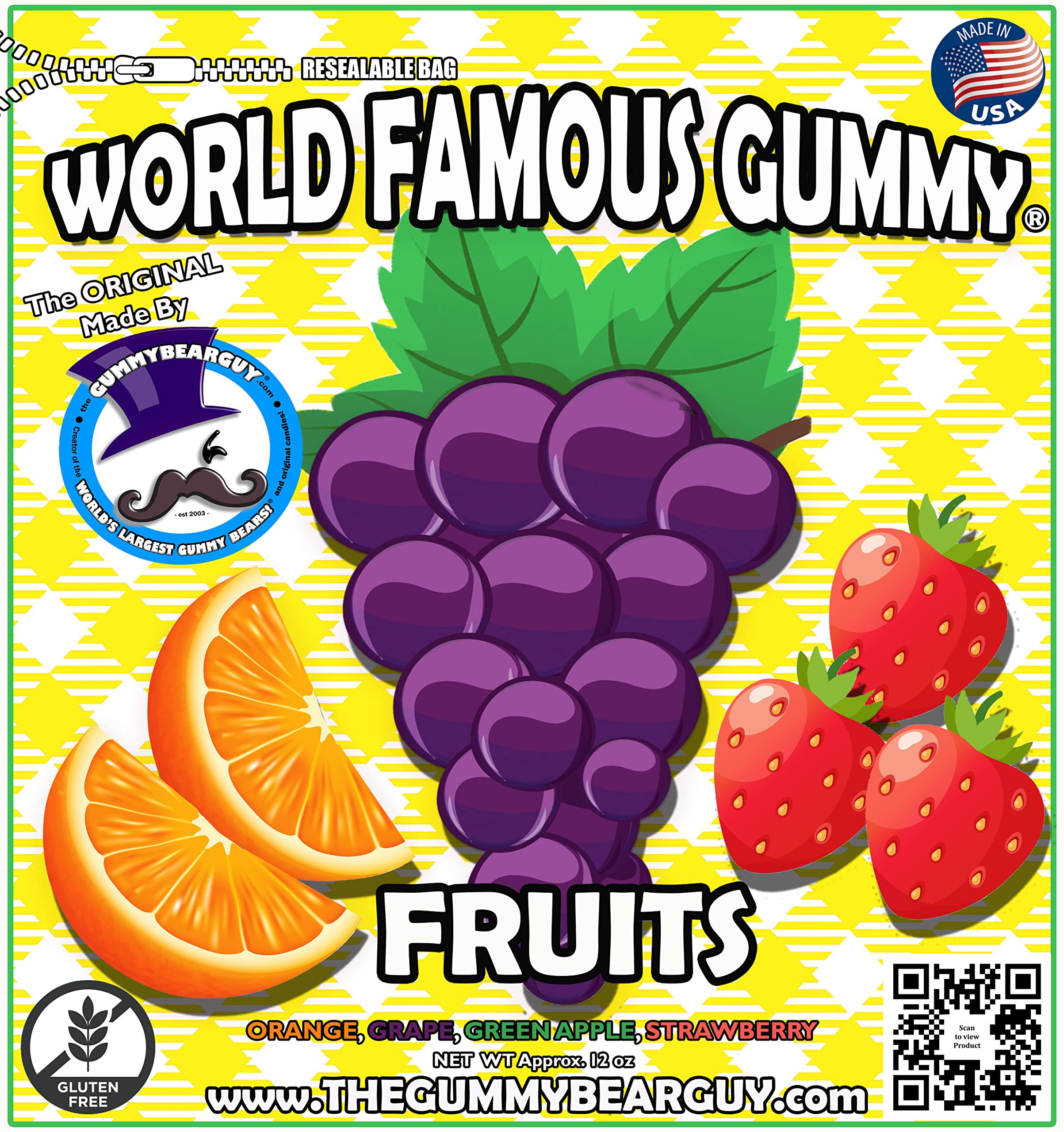 Delicious Fruit Gummy Snacks - Chewy & Flavorful Candy for Kids & Adults - Perfect for Lunchboxes, Parties & On-the-Go Treats