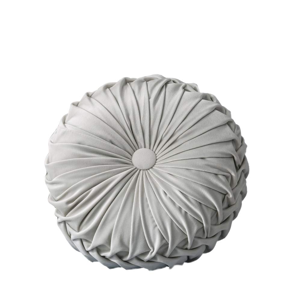 Velvet Round Throw Pillows - Soft Pumpkin Decorative Pillows for Sofa, Chair, Bed & Car - Cozy Home Decor & Floor Cushions for Living Room, Nursery & Seasonal Decorations