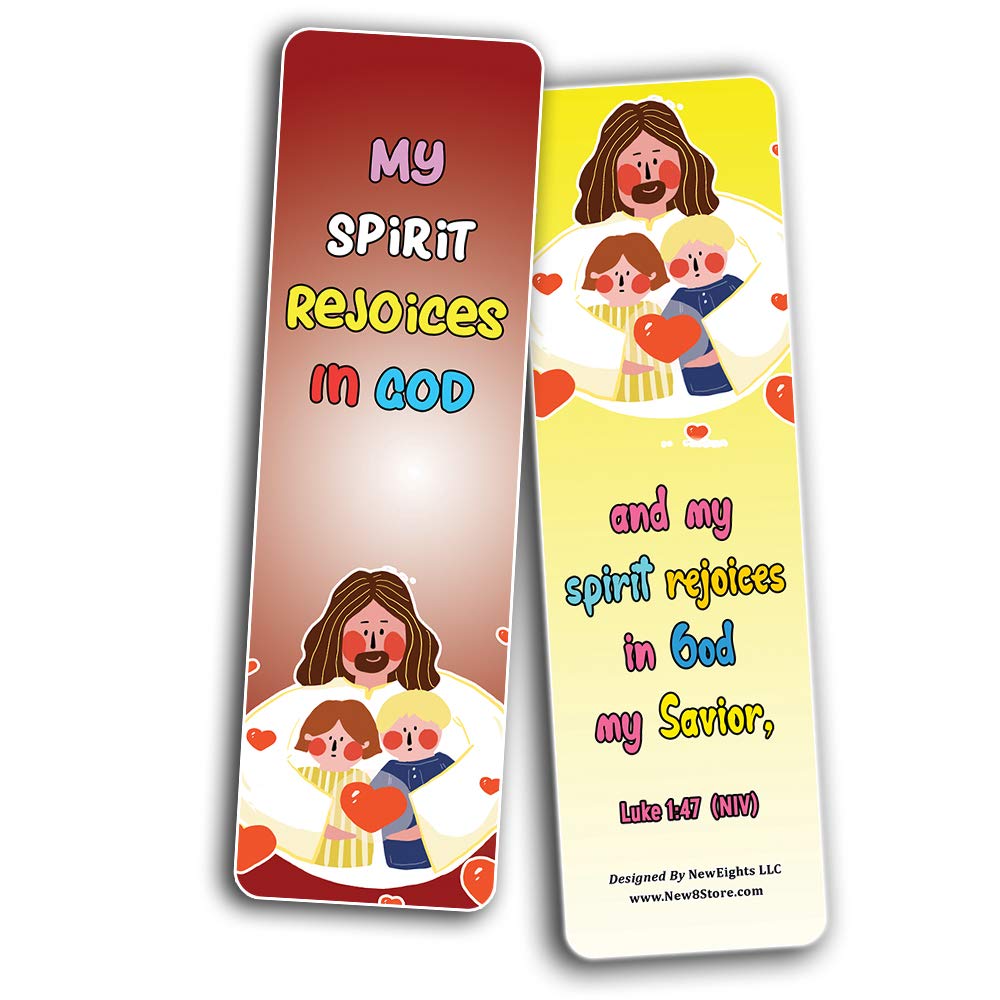 60-Pack Inspirational Bible Verse Bookmarks - Christian Gifts for Sunday School, VBS, Children's Ministry, Stocking Stuffers & Birthdays | Perfect for Daily Devotion, Bible Study & Encouragement
