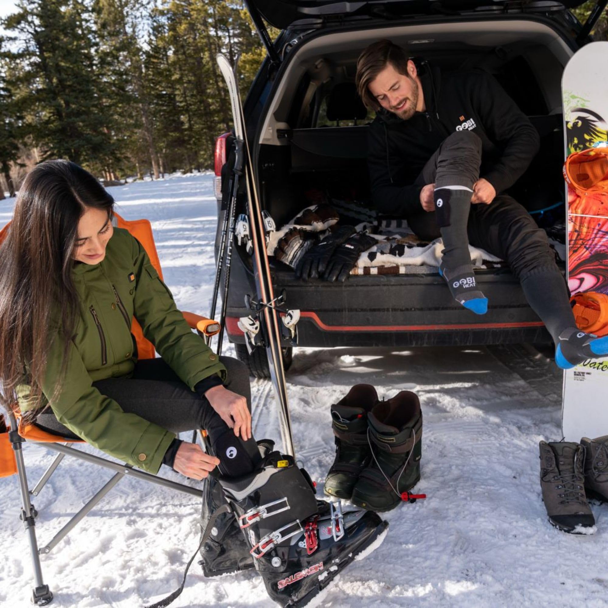 Heated Socks for Men & Women - 12 Hours Continuous Warmth with Rechargeable Battery & USB Charger | Perfect for Winter Hiking, Skiing & Outdoor Activities