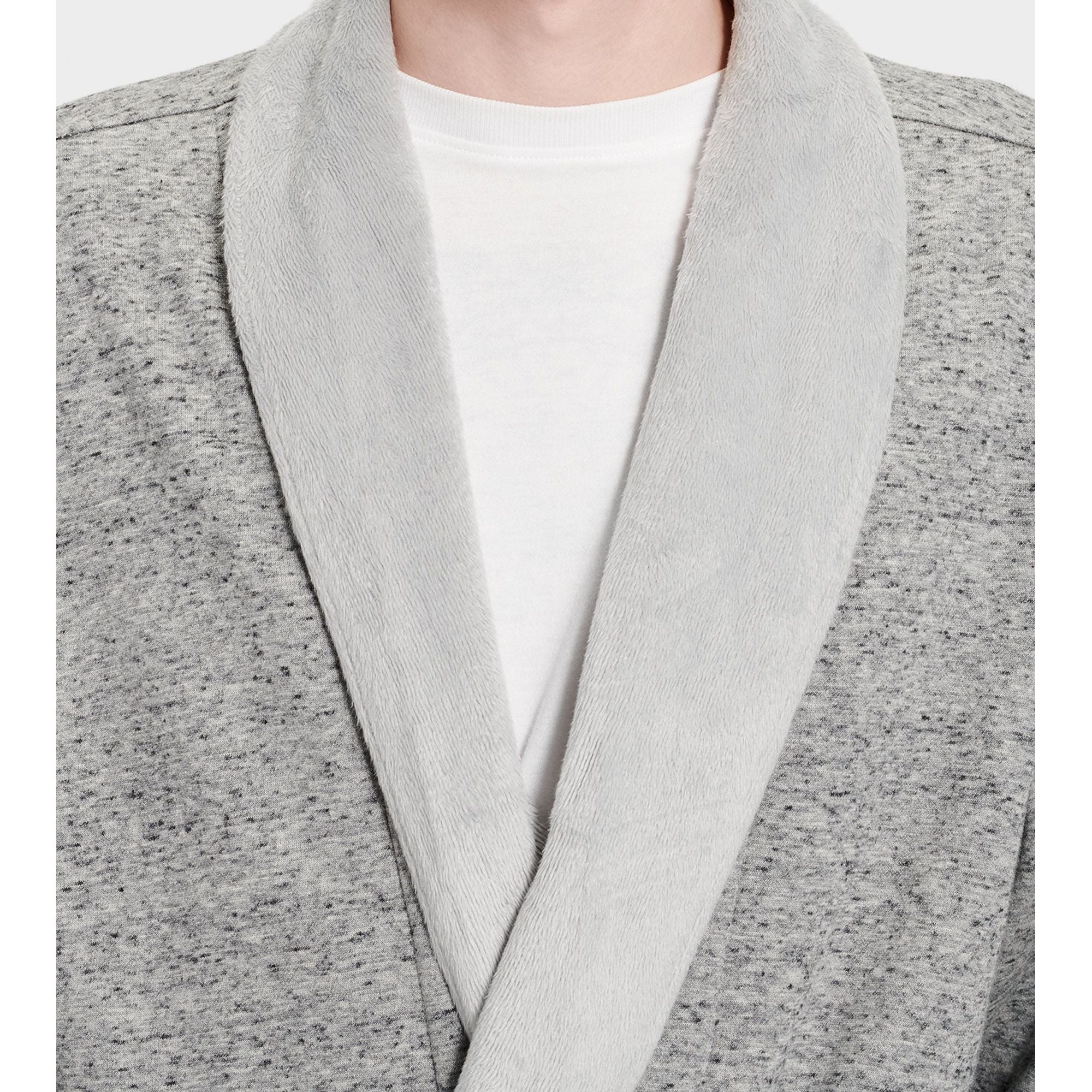 UGG Men's Robinson Robe in Grey Heather - Soft Fleece Bathrobe for Men - Perfect for Lounging, Spa Days & Cozy Home Wear