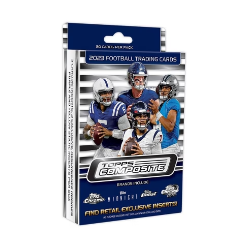 2023 Topps Composite Football Hanger Box - 24 Trading Card Packs | NFL Player Collectibles for Sports Fans & Card Enthusiasts | Perfect for Gifts, Trading, and Display Collections