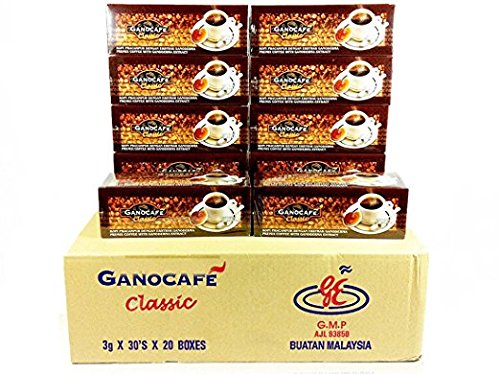 Gano Excel Classic Coffee Pack of 30 - Premium Ganoderma Mushroom Coffee Blend for Energy & Immunity Boost - Perfect for Home, Office & Daily Wellness Routine