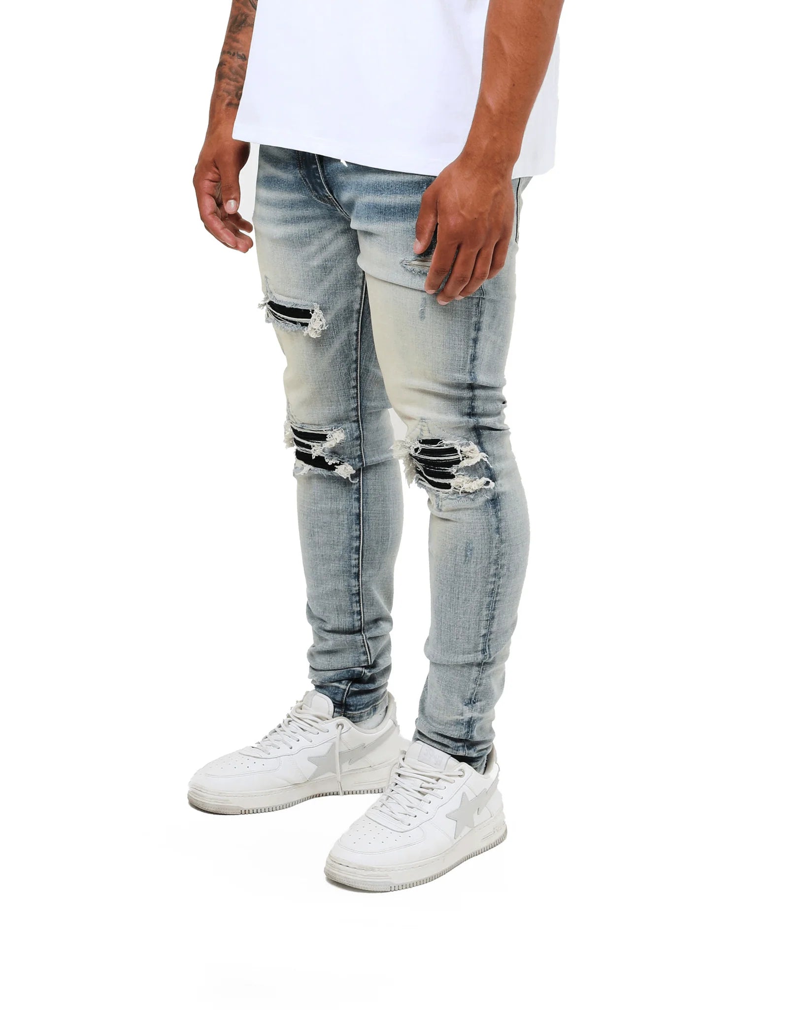 Amicci Monza Skinny Jeans for Women - High Waist Stretch Denim Pants in Classic Blue | Perfect for Casual Wear, Night Out & Everyday Fashion