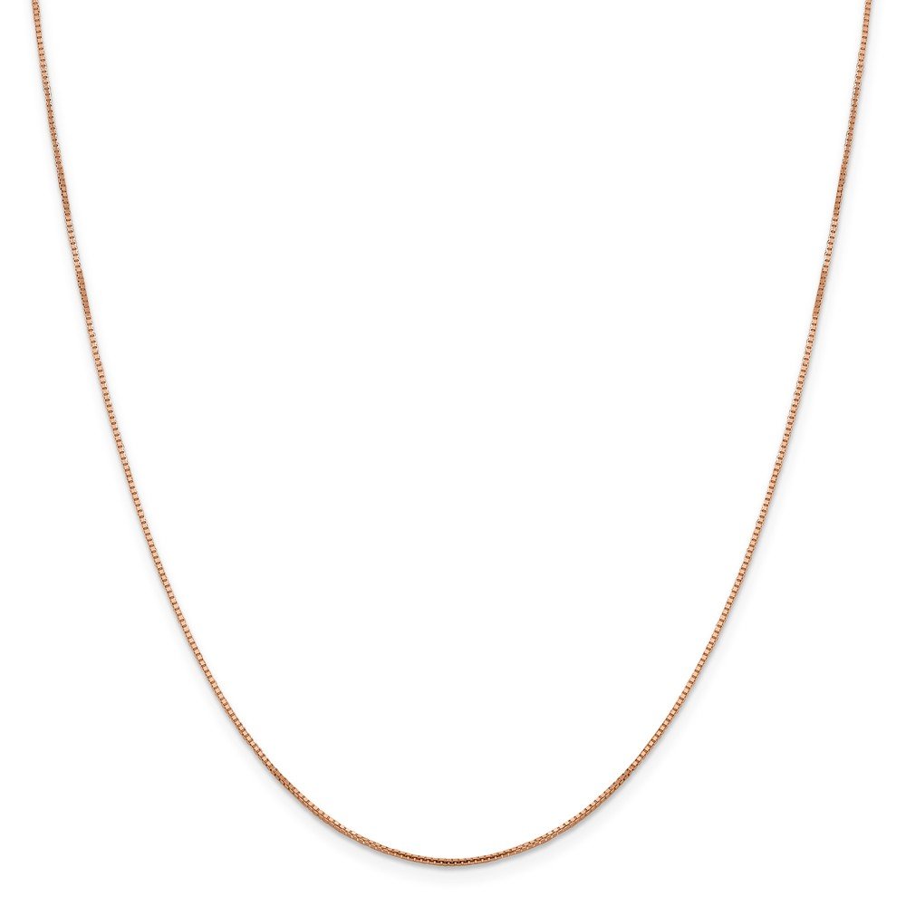 14K Rose Gold 1mm Sparkle Octagonal Box Chain Necklace for Women - Diamond2Deal Fine Jewelry | Elegant Gift for Anniversary, Birthday & Special Occasions