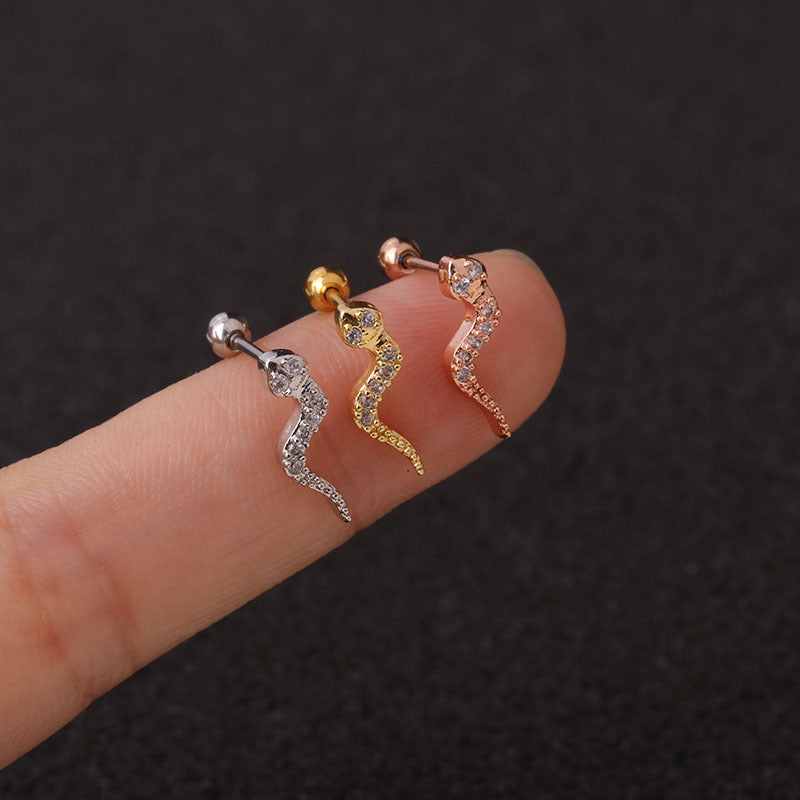 20G Lizard & Insect Conch Piercing Jewelry Set - Unique Body Jewelry for Cartilage & Ear Piercings | Perfect for Goth, Punk & Alternative Fashion Styles
