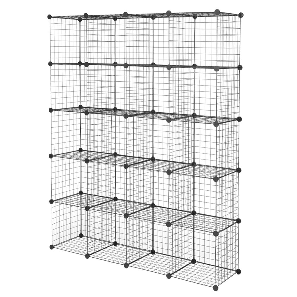 Ochine 6-Cube Wire Storage Organizer - Modular Metal Shelf for Closet, Living Room, Bedroom & Office - DIY Bookshelf, Bookcase & Cabinet Organizer with Multi-Grid Design - Perfect for Home Organization & Space Saving