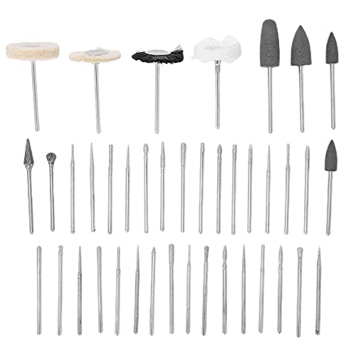 40PCS Professional Nail Drill Bits Set - Diamond Coated Nail Grinding Heads & Polishing Accessories for Manicure, Pedicure & Nail Art (Perfect for Salon & Home Use)