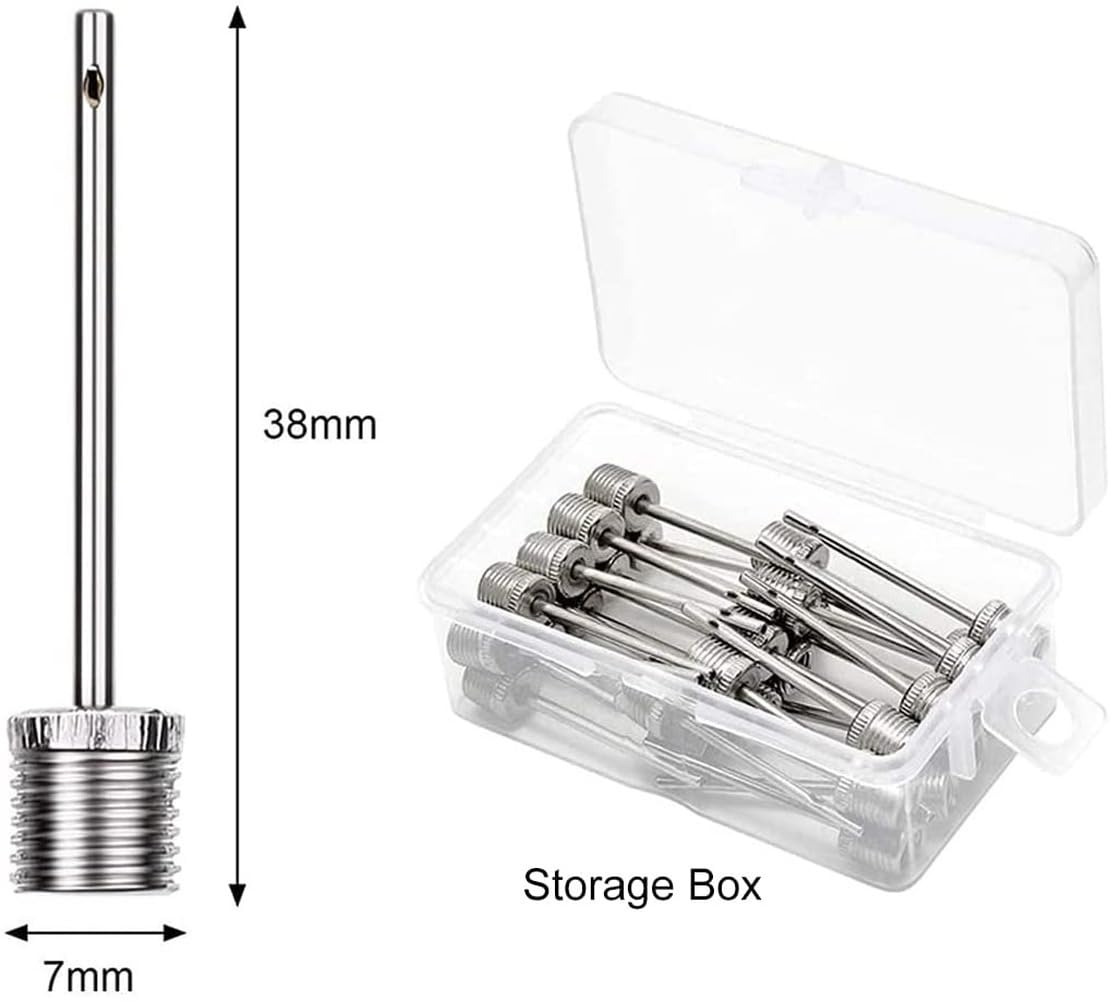 30-Pack Ball Pump Needle Valve Replacement Set - Compatible with Soccer Balls, Basketballs & Volleyballs - Screw Thread Air Inflation Needles for Sports Equipment Maintenance (Perfect for Gym, Field & Home Use)
