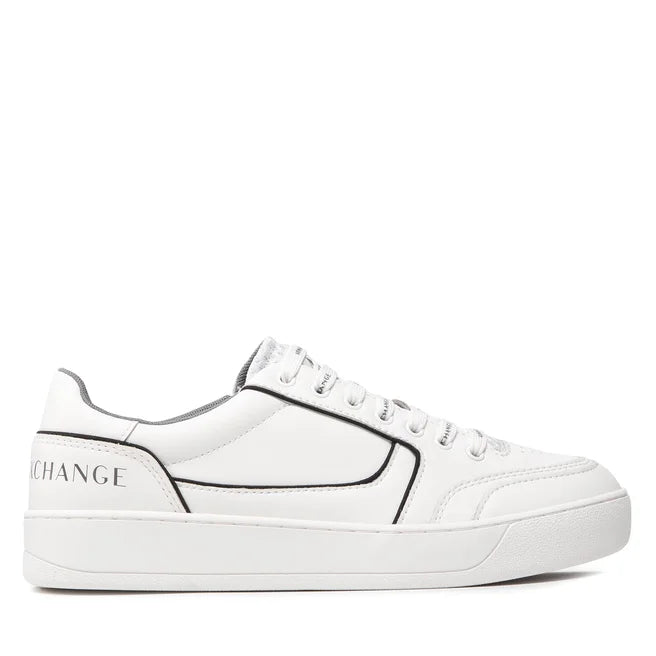 Armani Exchange Men's White Sneakers - Casual Comfortable Fashion Shoes for Walking, Running & Everyday Wear