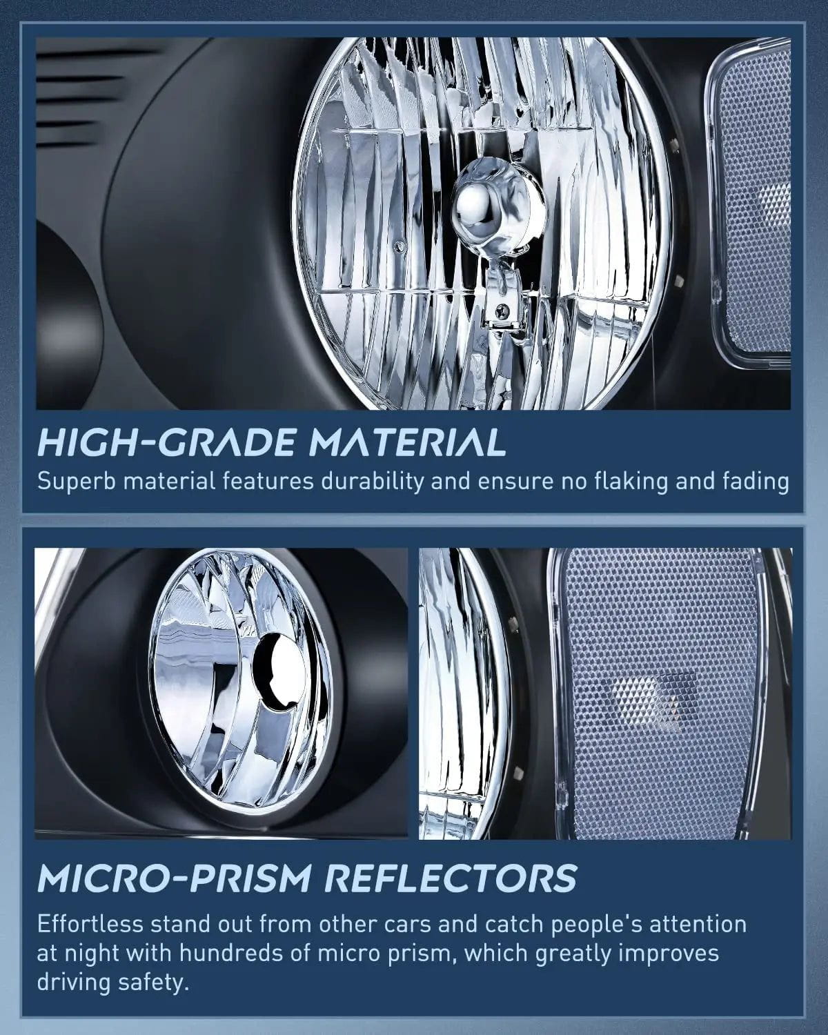 2004-2008 Ford F150 & 2006-2008 Lincoln Mark LT Headlight Assembly - Black Housing with Clear Lens - Perfect for Night Driving and Off-Road Adventures