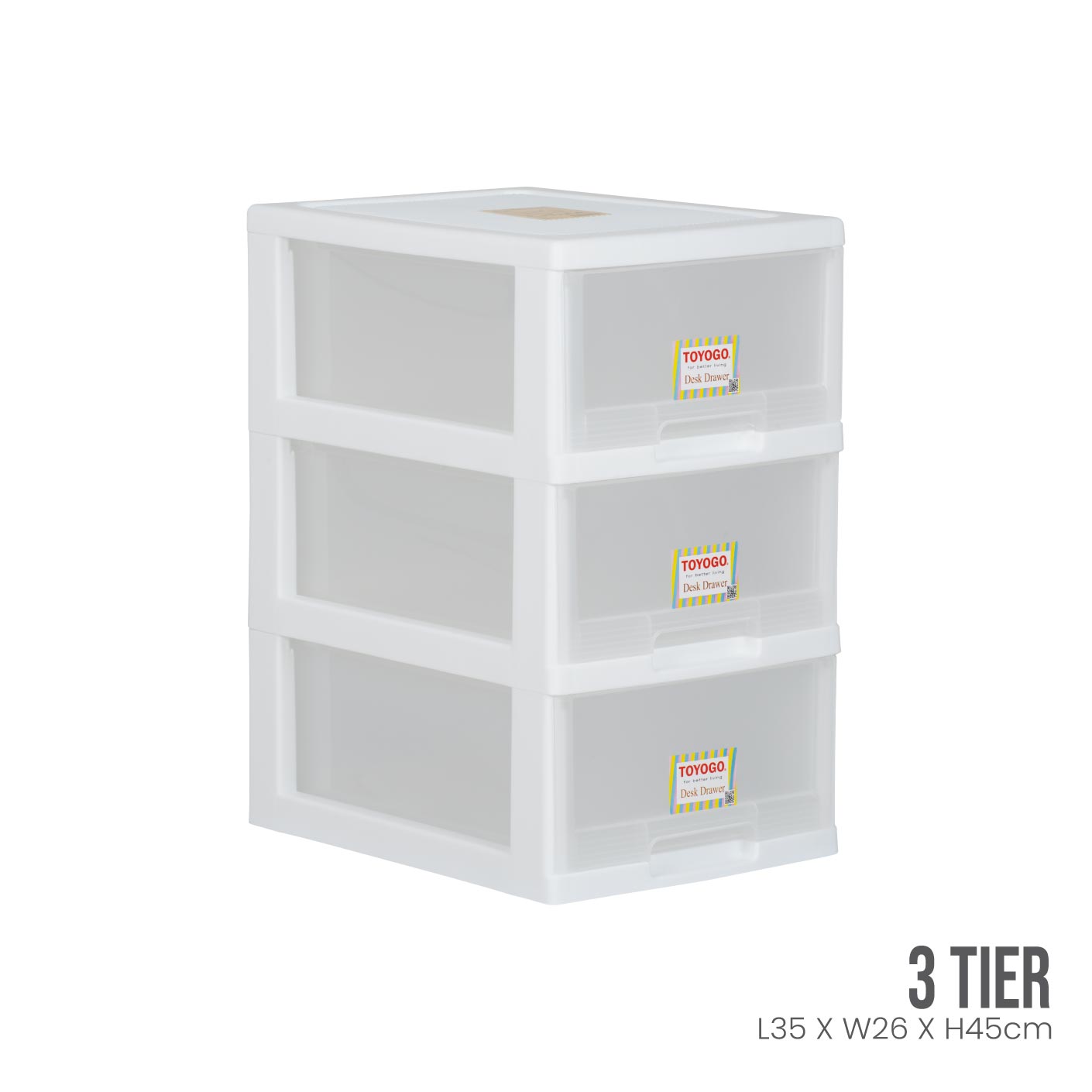 3 Tier Marine A4 Drawer Organizer - Heavy Duty Plastic Storage Cabinet for Office, Home, or Workshop - Perfect for Files, Documents, and Office Supplies