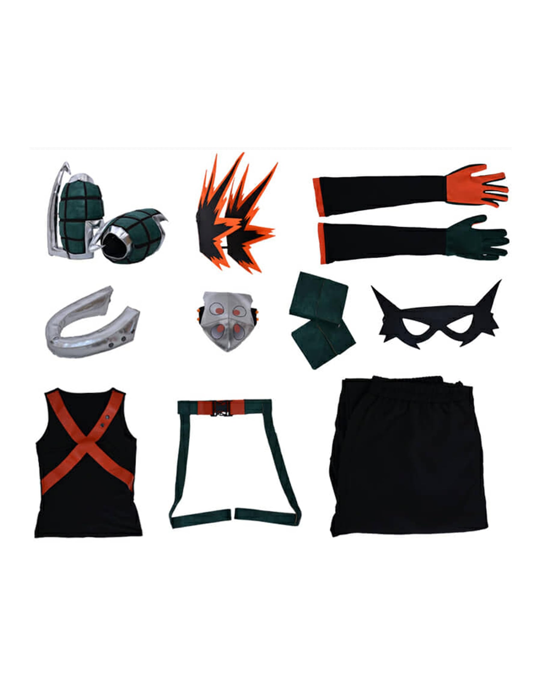 Miccostumes Men's Anime Hero Cosplay Costume with Gauntlets - Premium Quality Cosplay Outfit for Comic Con, Halloween & Role Playing
