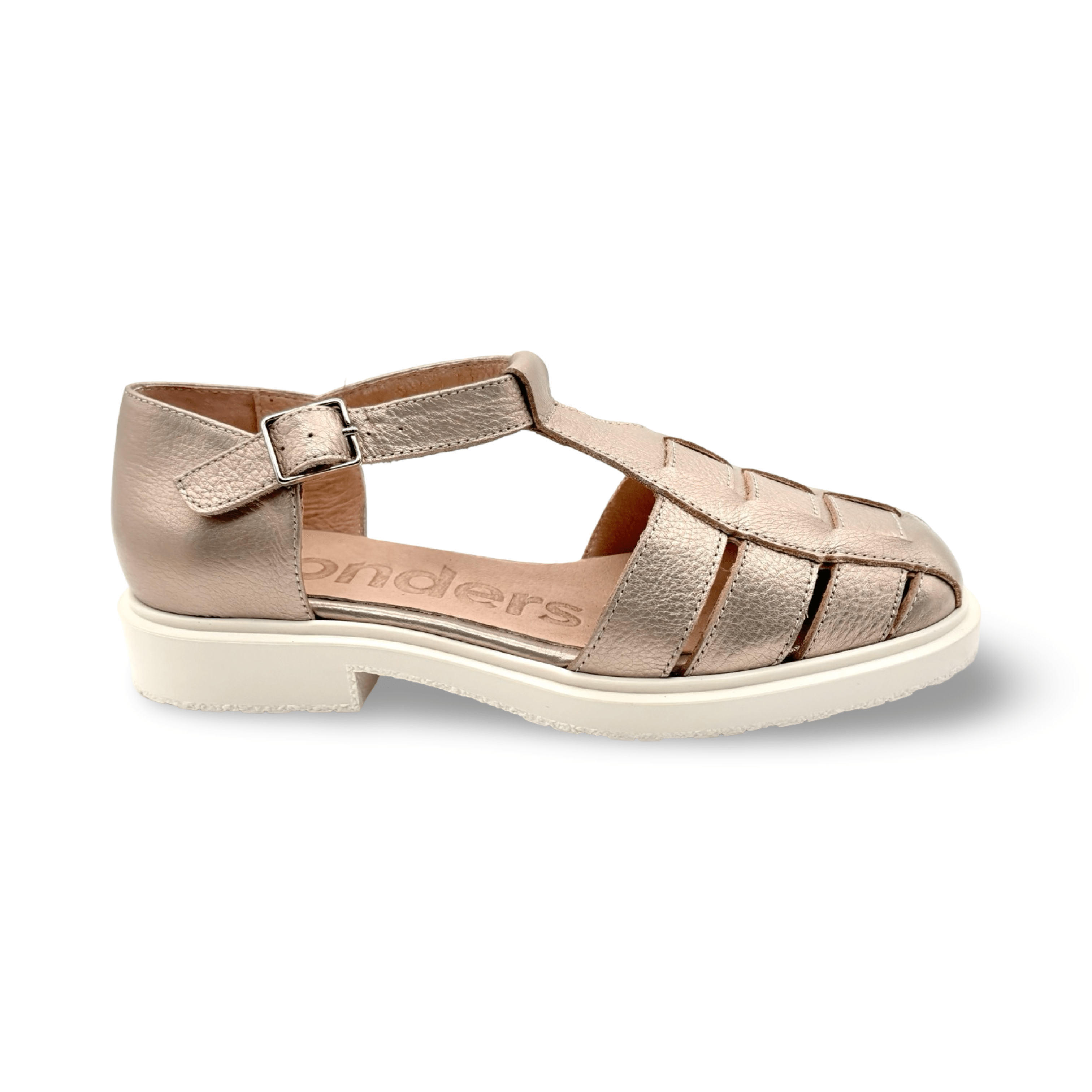 B9122 Gold Fisherman Flat Sandals for Women - Comfortable Summer Beach Shoes with Non-Slip Sole | Perfect for Vacation, Poolside, and Casual Outings