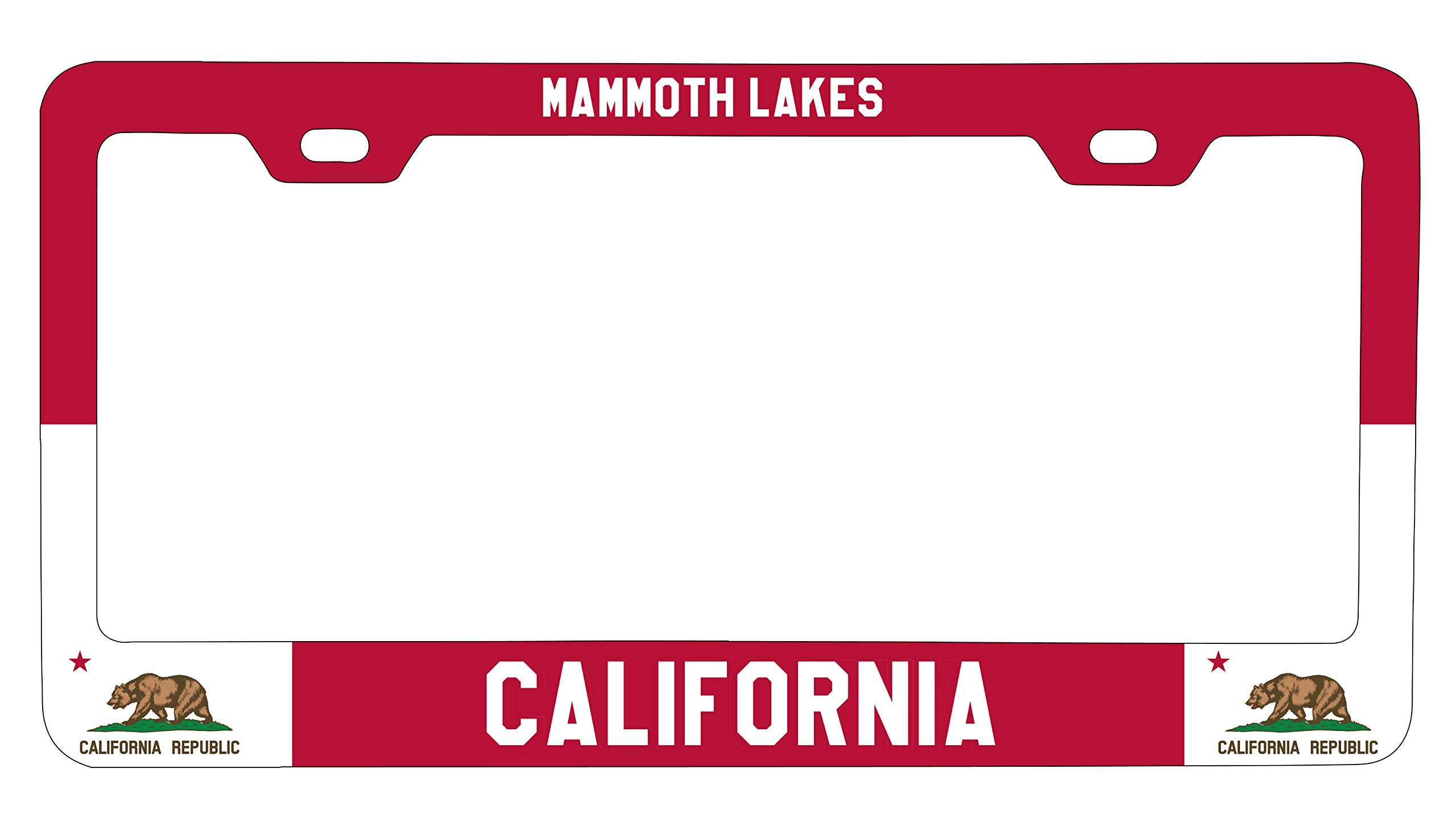 R&R Imports Mammoth Lakes California Metal License Plate Frame - Durable Car Accessory for Customizing Vehicles & Showcasing State Pride
