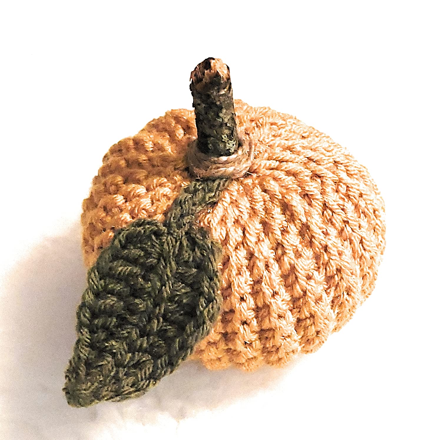 Handmade Crochet Pumpkin Decor - Harvest Gold Fall Home Decor for Thanksgiving, Autumn Table Centerpiece, Seasonal Farmhouse Decorations