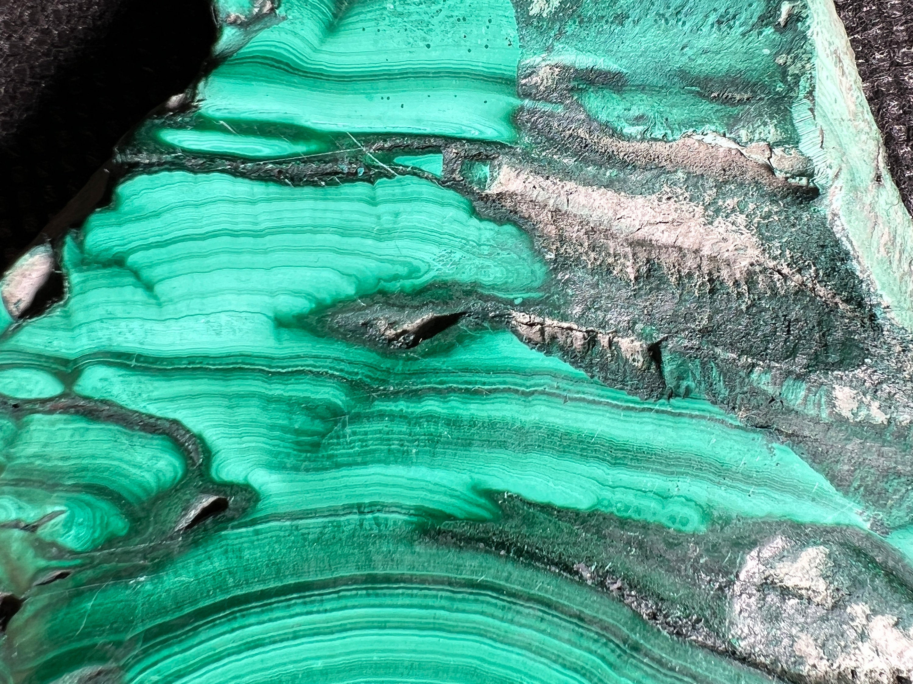 Natural Green Malachite Crystal Slab - Premium Stone for Jewelry Making, Unique Spiritual Gift, Home Decor & Healing Crystal (50432) | Perfect for Meditation, Energy Work & Feng Shui Decorations