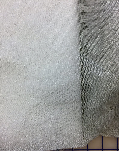 60 Inch Wide Metallic Silver Stretch Tulle Fabric - Perfect for Wedding Decor, Costume Design & DIY Craft Projects